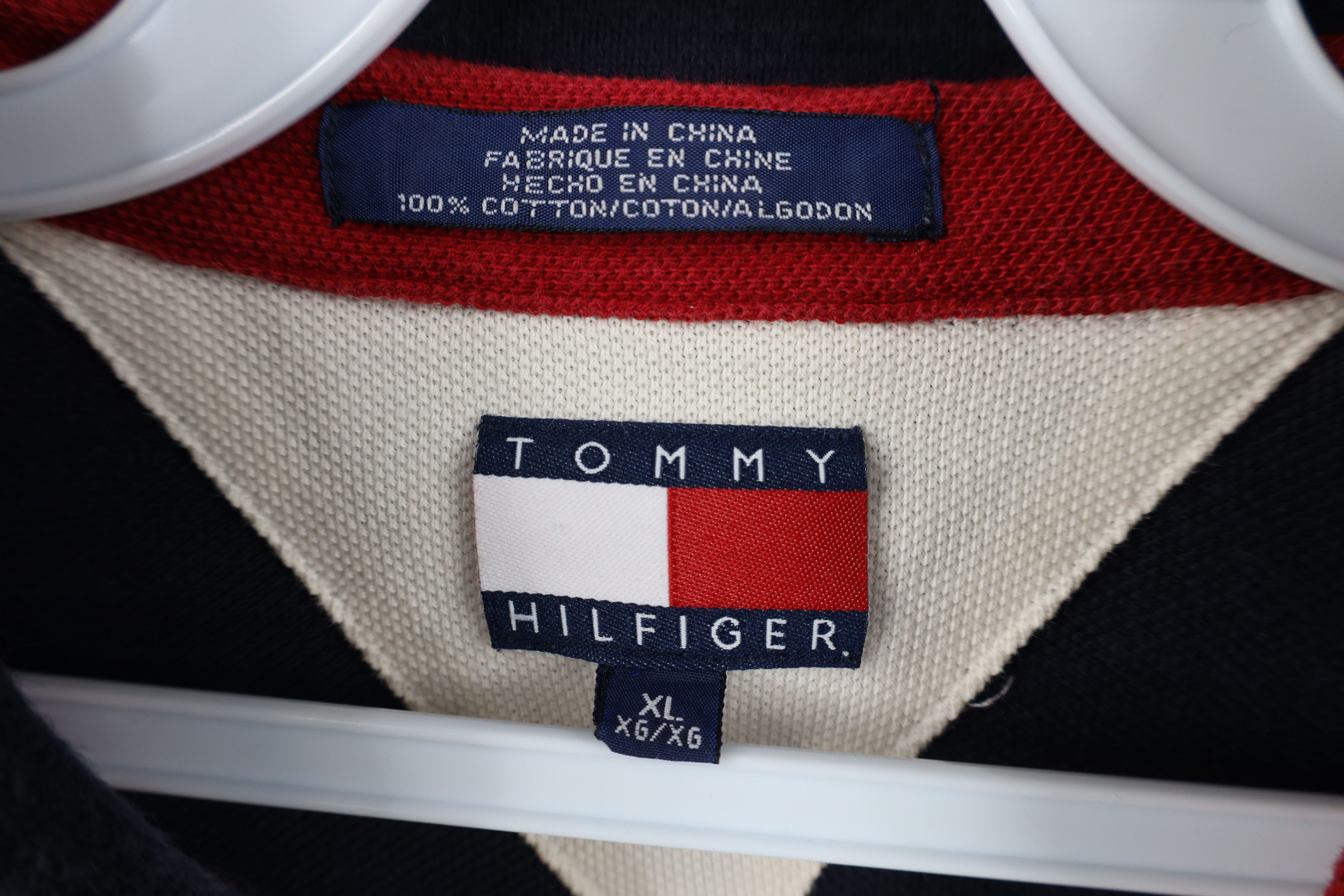 Tommy Hilfiger Vintage 90s Tommy Hilfiger Big Logo Long Sleeve Rugby Polo Size US L / EU 52-54 / 3 - 11 Thumbnail