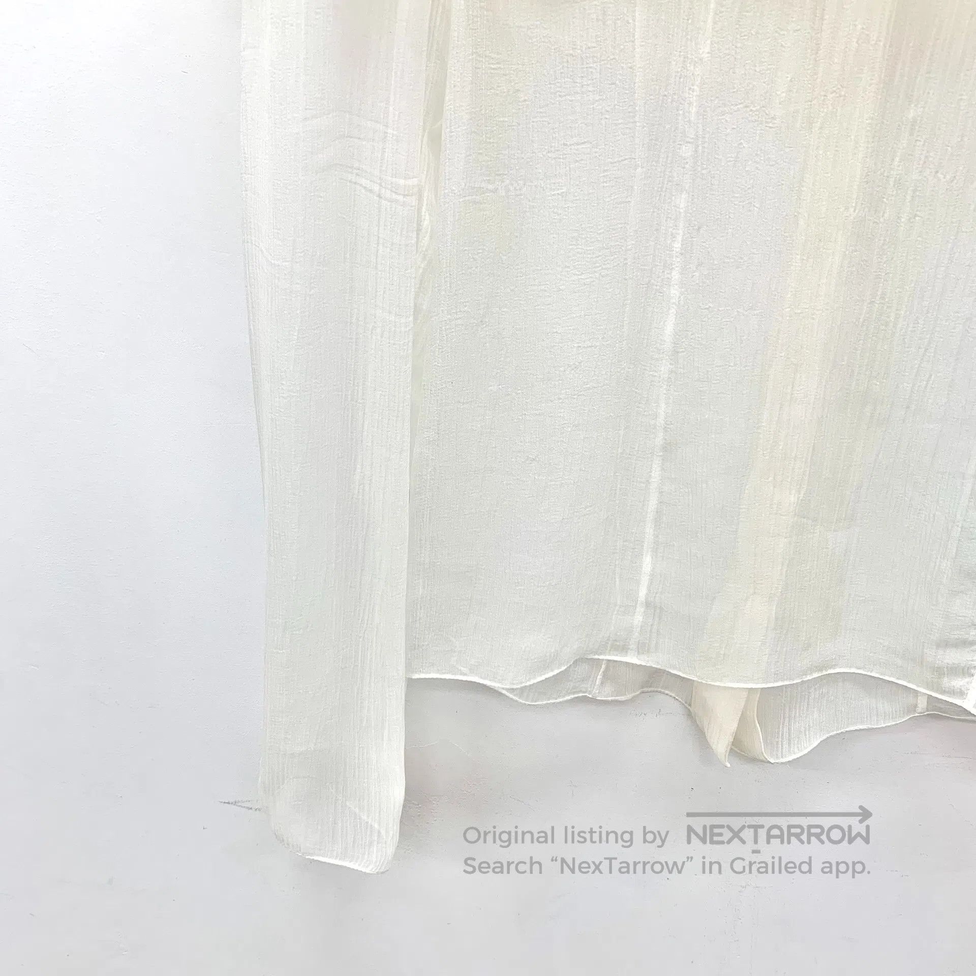 Chanel Chanel Off-white lace ruffle silk collar long-sleeved shir Size XS / US 0-2 / IT 36-38 - 4 Thumbnail