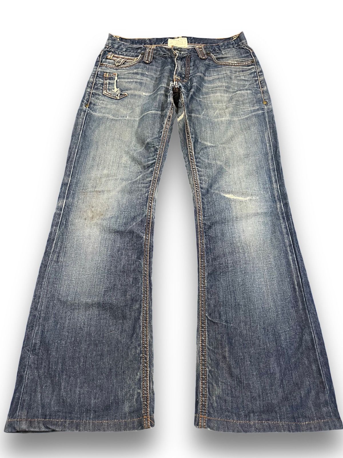 Ben Taverniti Unravel Project × Jimmy Taverniti × Taverniti Vintage Taverniti Flare Grunge Distressed Denim Size US 32 / EU 48 - 1 Thumbnail