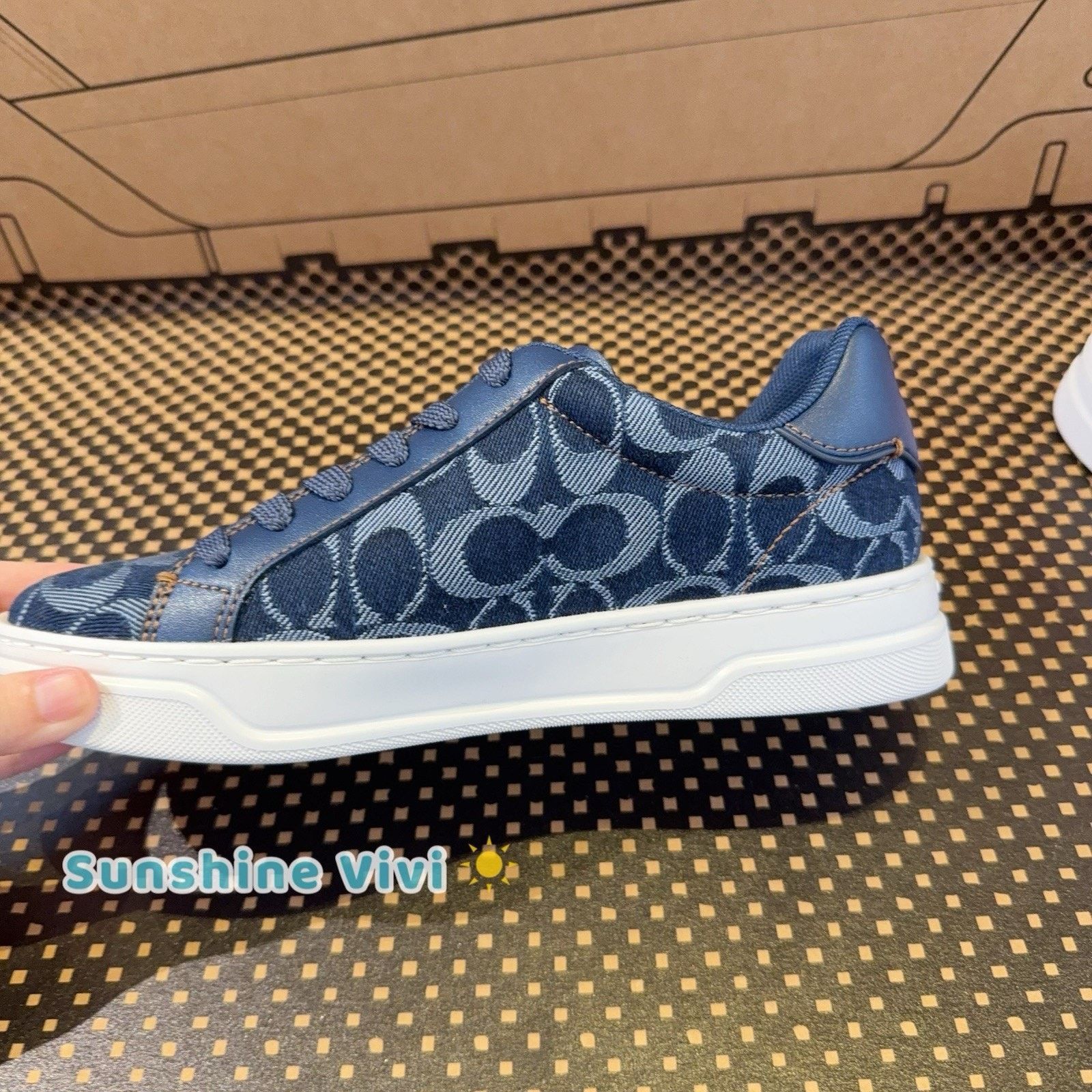 Coach NEW Coach High Line Sneaker Denim Deep Blue CBO10 us6 Size US 6 / IT 36 - 8 Thumbnail