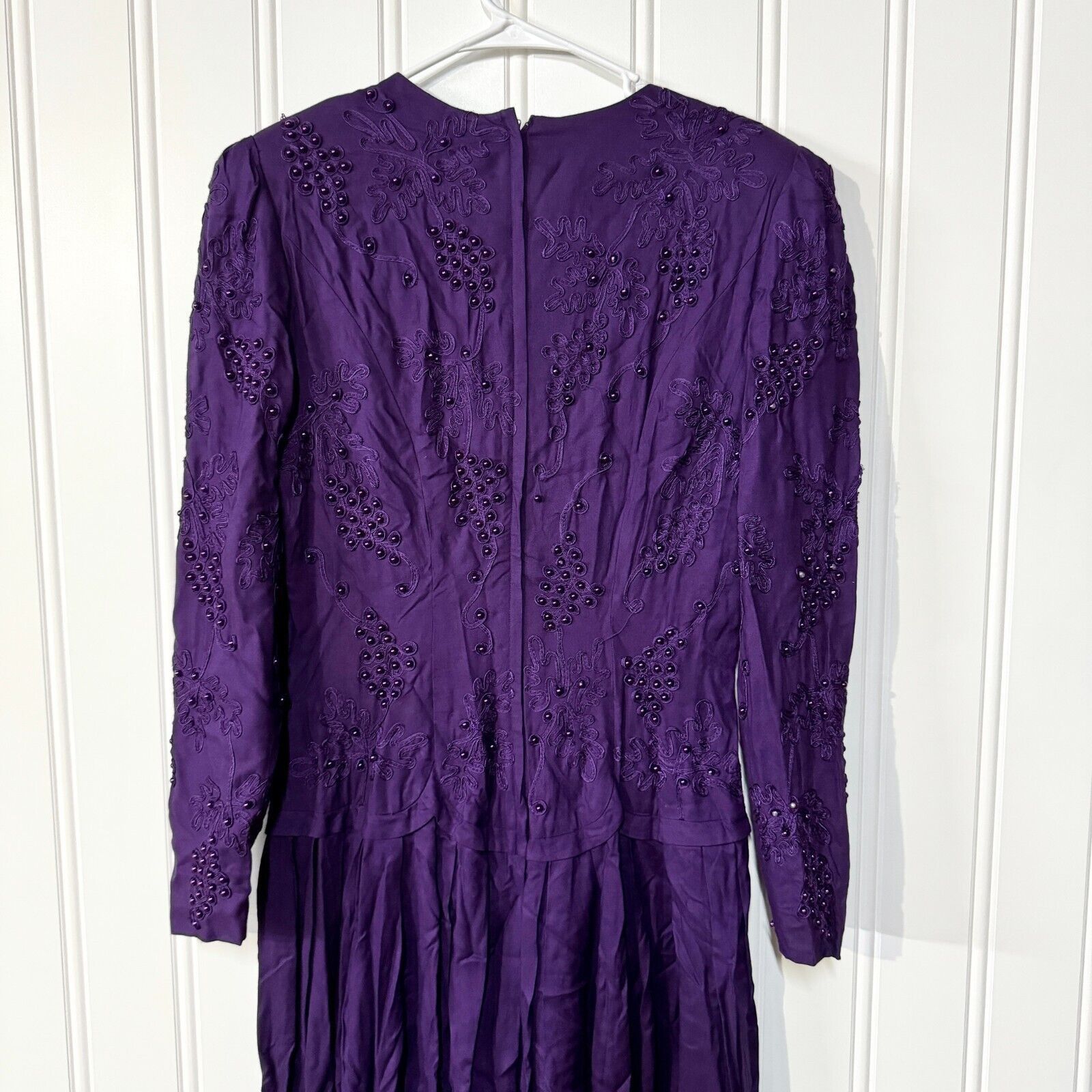 Vintage Vintage Marie St. Claire Purple Beaded Evening Dress Size 12 Size XL / US 12-14 / IT 48-50 - 6 Thumbnail