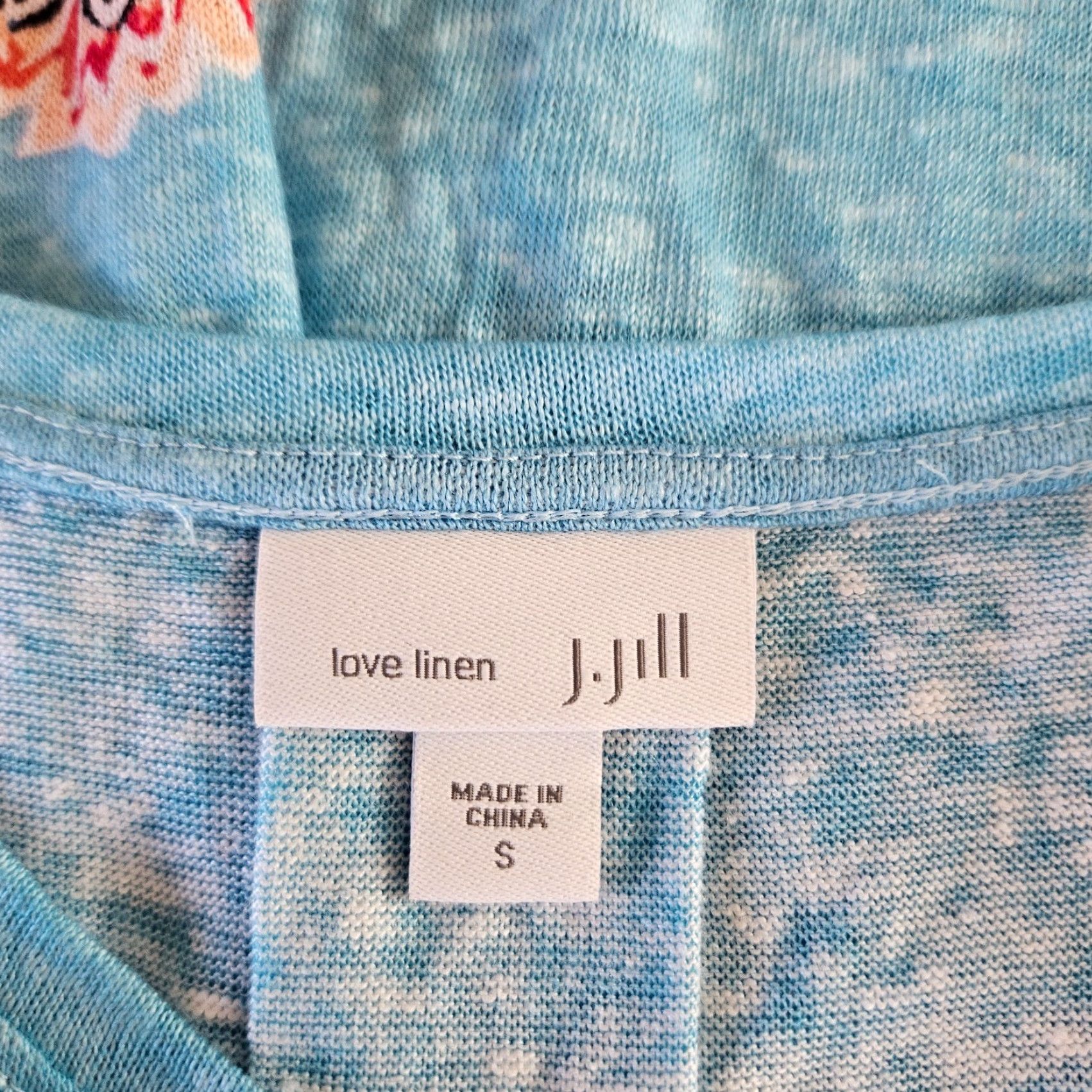 J. Jill J Jill Love Linen Womens Top Sz Small Blue Pink Paisley Sleeveless Shirt Size S / US 4 / IT 40 - 5 Thumbnail