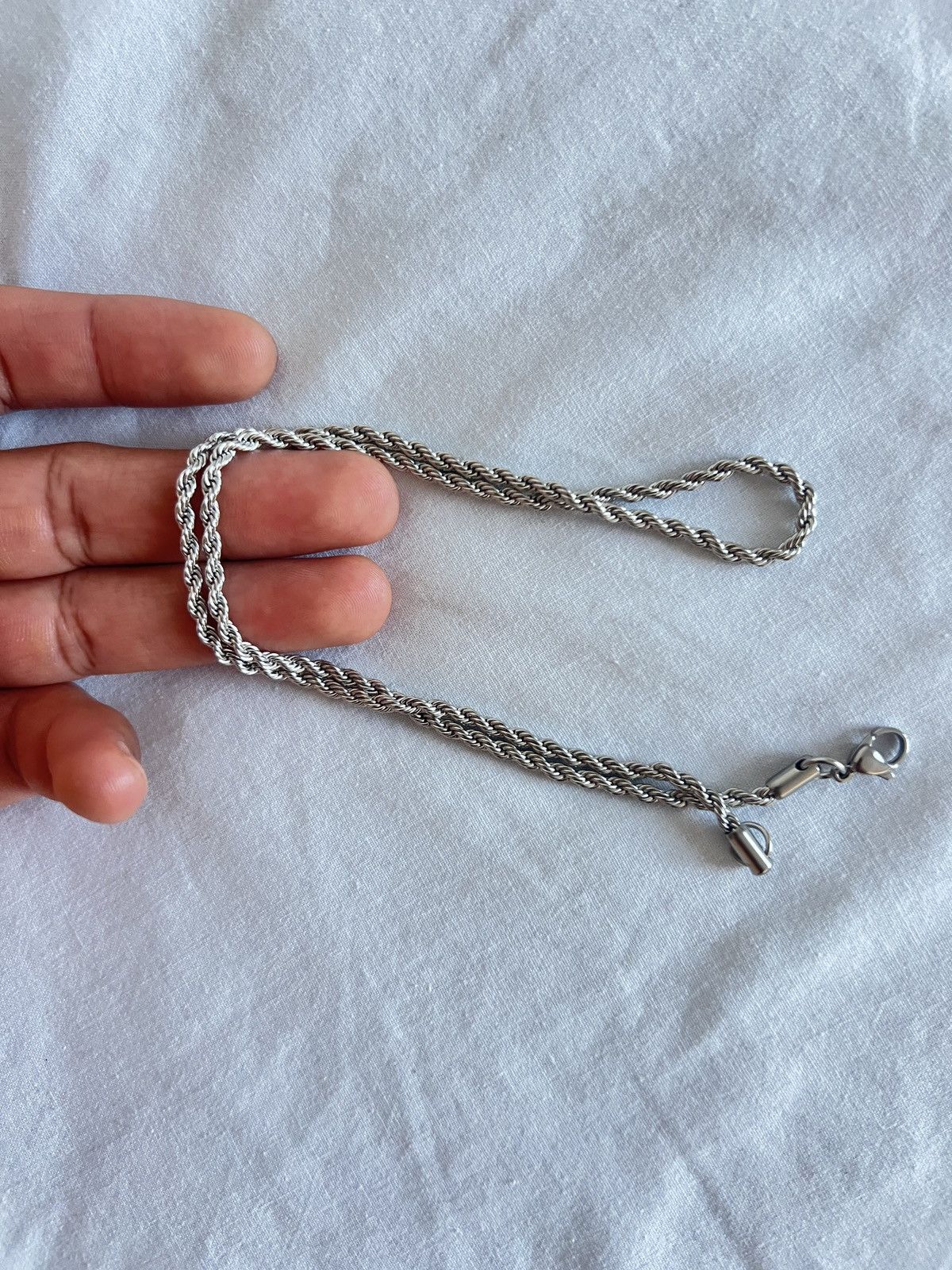 Vintage Stainless steel silver chain Size 40 - 1 Thumbnail