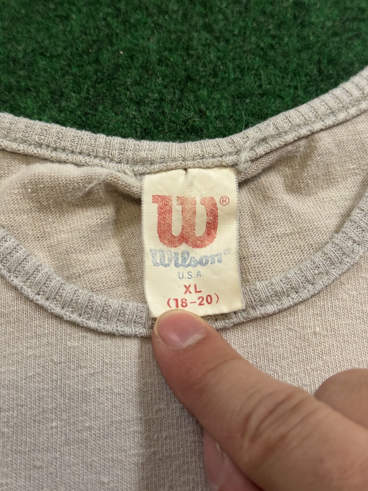 Wilson Vintage 70s Wilson Kids XL 18-20 Retro 16x22 Tank Top Size XS / US 0-2 / IT 36-38 - 3 Thumbnail