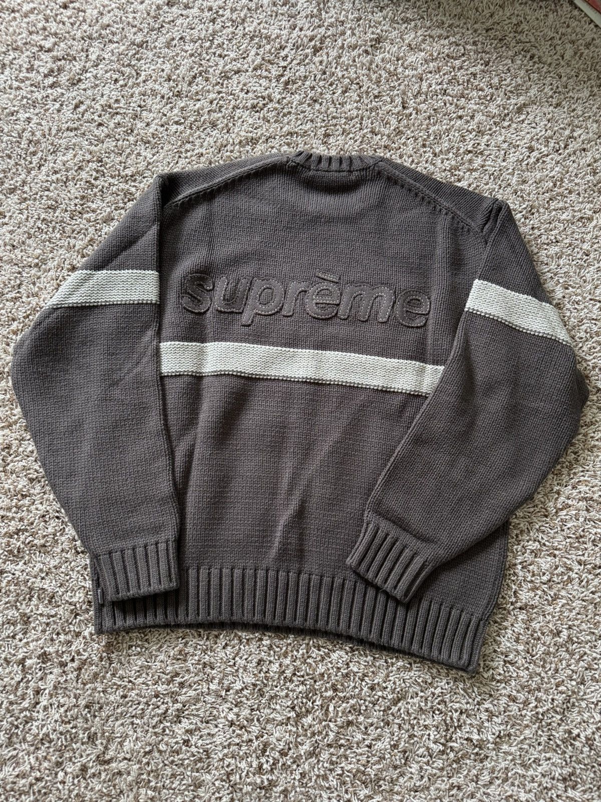 Supreme Supreme Tonal Applique Sweater in Brown | Grailed