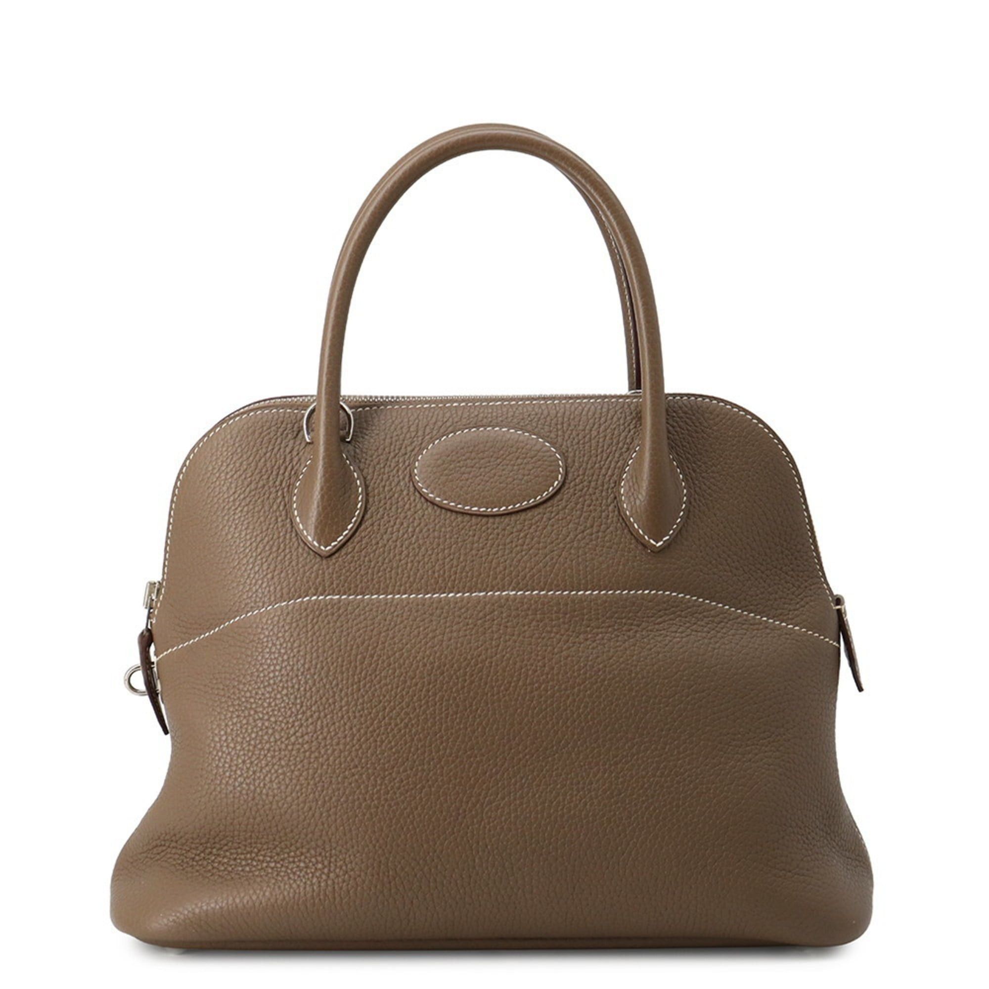 Hermes Hermès Bolide 31 Etoupe Handbag in Taurillon Clemence Leather with C Stamp 2-Way Shoulder Bag
