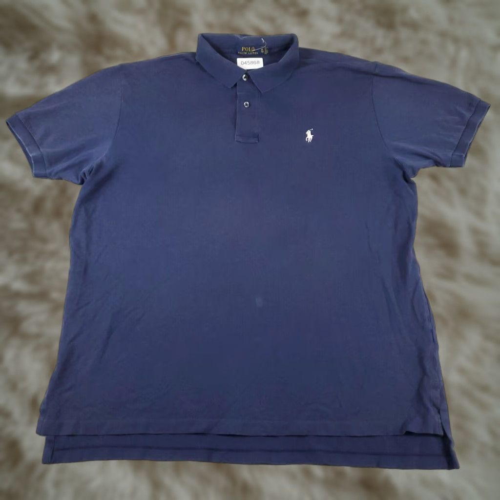 Ralph Lauren VINTAGE Ralph Lauren Polo Shirt Mens XL Blue Cotton Casual Short Sleeve Business & Casual Size US XL / EU 56 / 4 - 1 Thumbnail