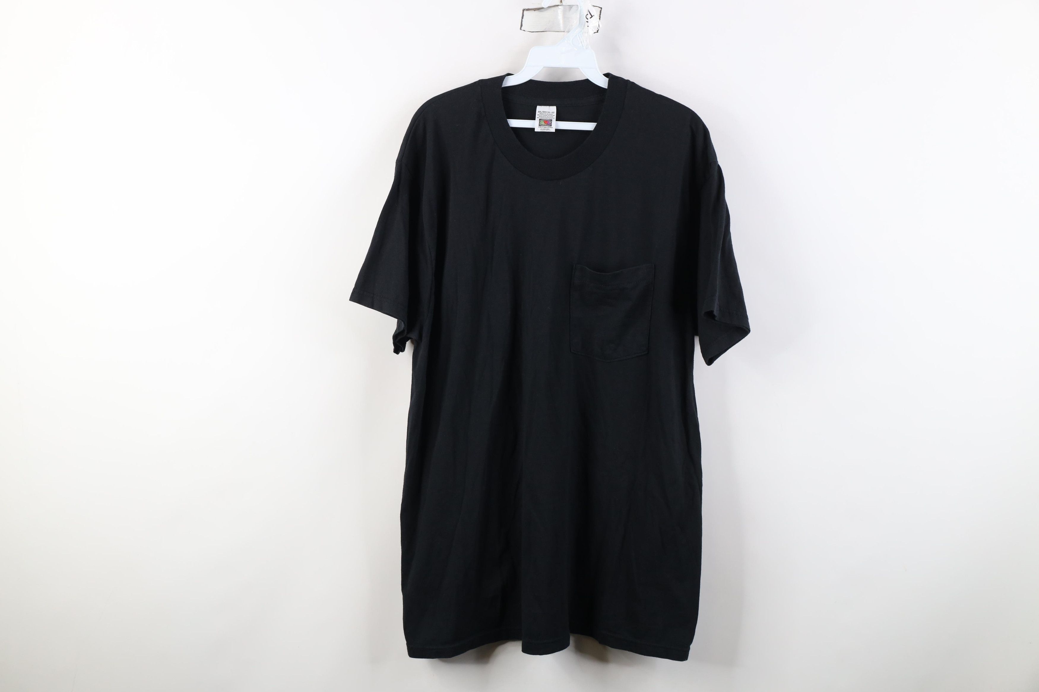 Vintage Vintage 90s Streetwear Pocket Short Sleeve T-Shirt Black Size US XXL / EU 58 / 5 - 1 Thumbnail