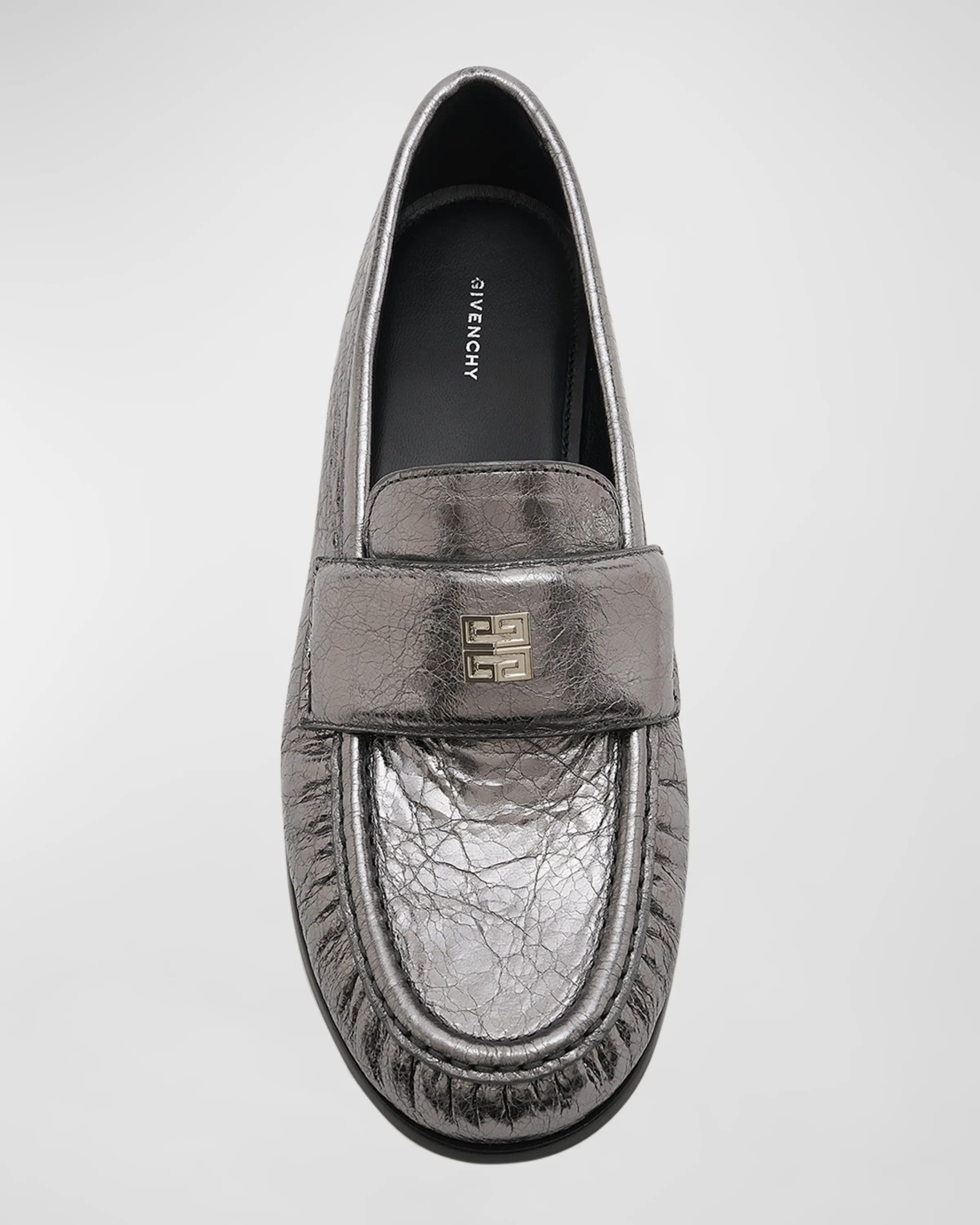 Givenchy os11x0624 4G Metallic Medallion Loafers in Silver Gray Size US 9 / IT 39 - 5 Thumbnail