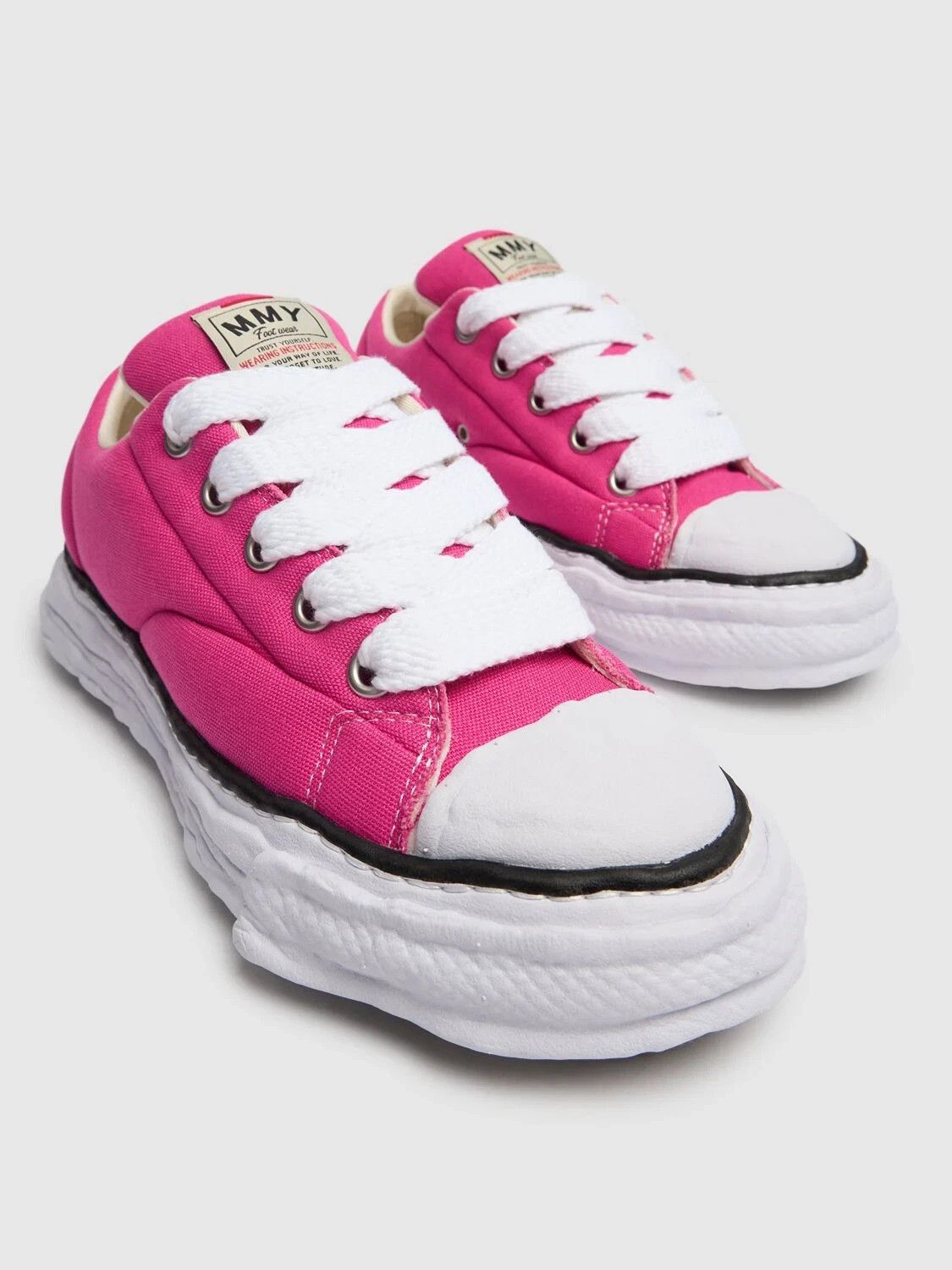 Mihara Yasuhiro Peterson Pink Canvas Sneakers New