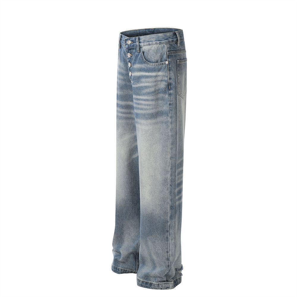 Japanese Brand × Jean Men's high street straight washed button jeans Size US 32 / EU 48 - 2 Thumbnail