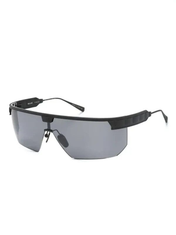 Balmain o1s1wg111225 Size:OS/Rectangular Sunglasses in Black/Blue Size ONE SIZE - 2 Thumbnail