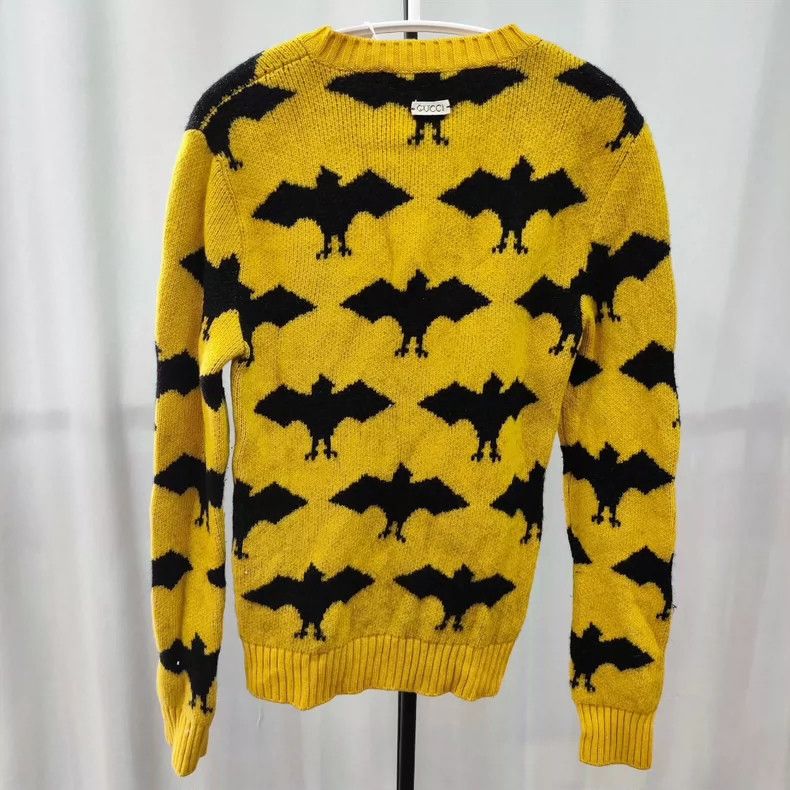 Gucci Gucci SizeOS Bat print sweater Size US M / EU 48-50 / 2 - 2 Thumbnail