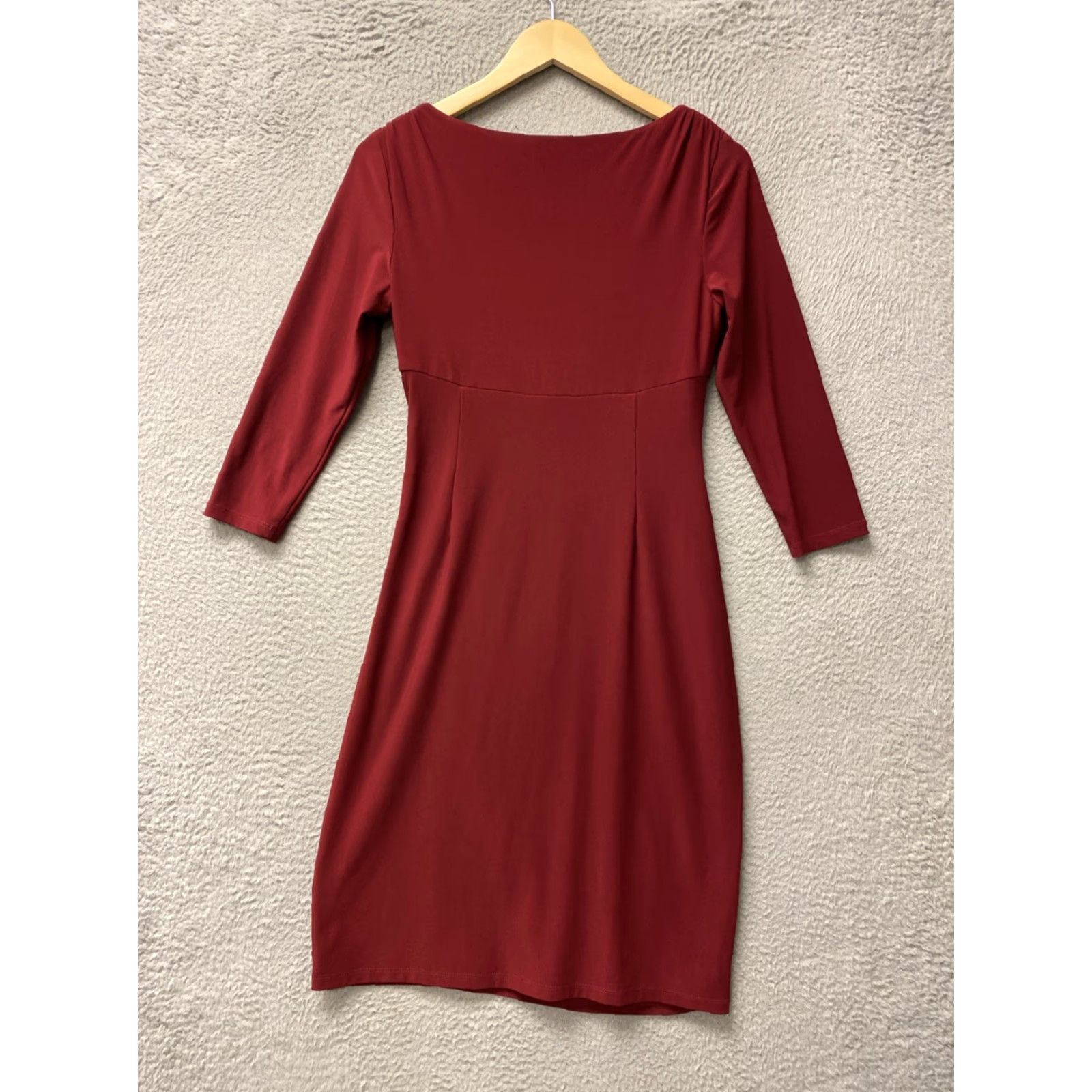 Ralph Lauren Ralph Lauren Dress 4P Stretch Wrap Top Ruched Waist Red Professional 158-14 Size S / US 4 / IT 40 - 6 Thumbnail