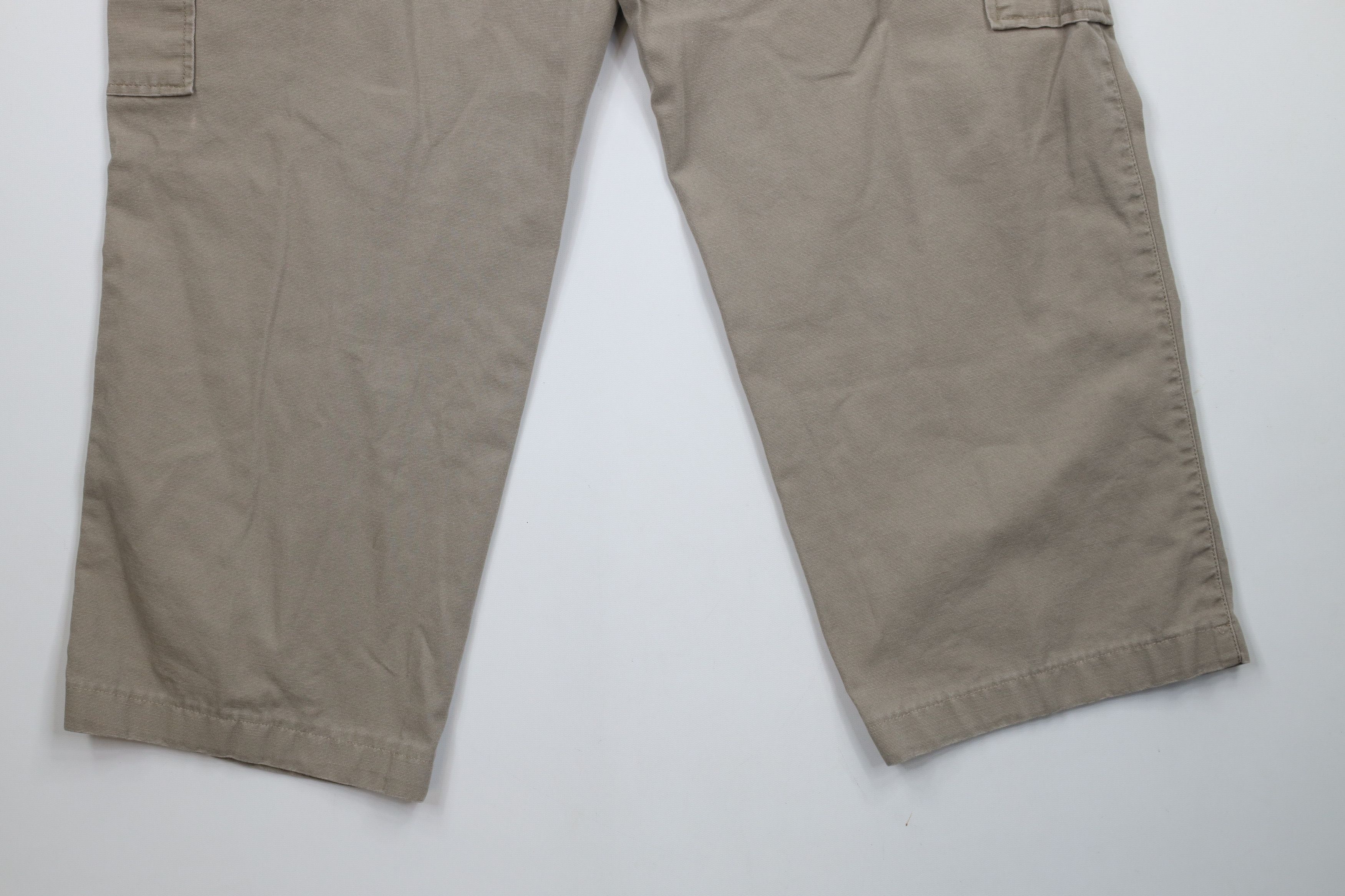 Vintage Vintage 90s Y2K Streetwear Canvas Wide Leg Cargo Pants Beige Size US 40 / EU 56 - 12 Thumbnail