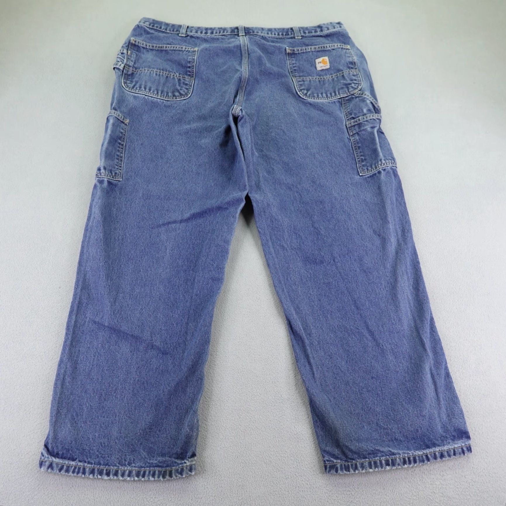 Carhartt VINTAGE Carhartt Men’s Denim Jeans 44x30 Regular Fit Blue Flame-Resistant Contractor Workwear Size US 41 - 5 Thumbnail