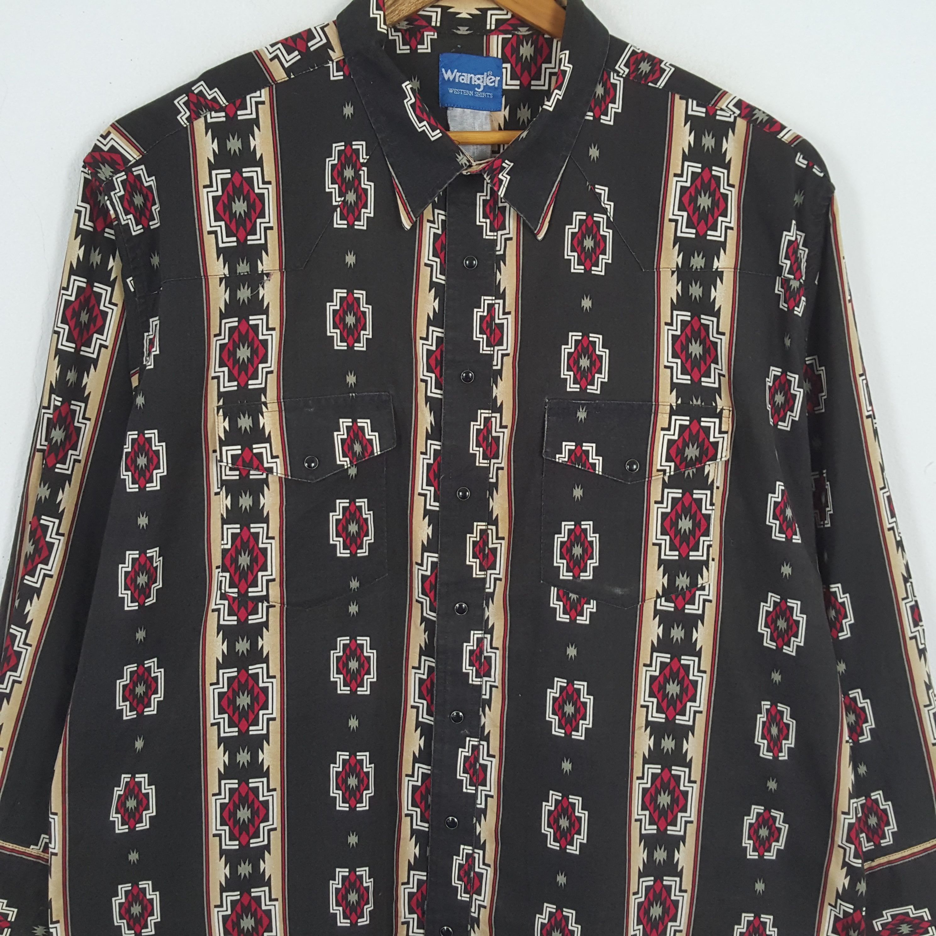 Vintage × Wrangler Vintage WRANGLER American Classic Style Shirts Size US XXL / EU 58 / 5 - 2 Thumbnail