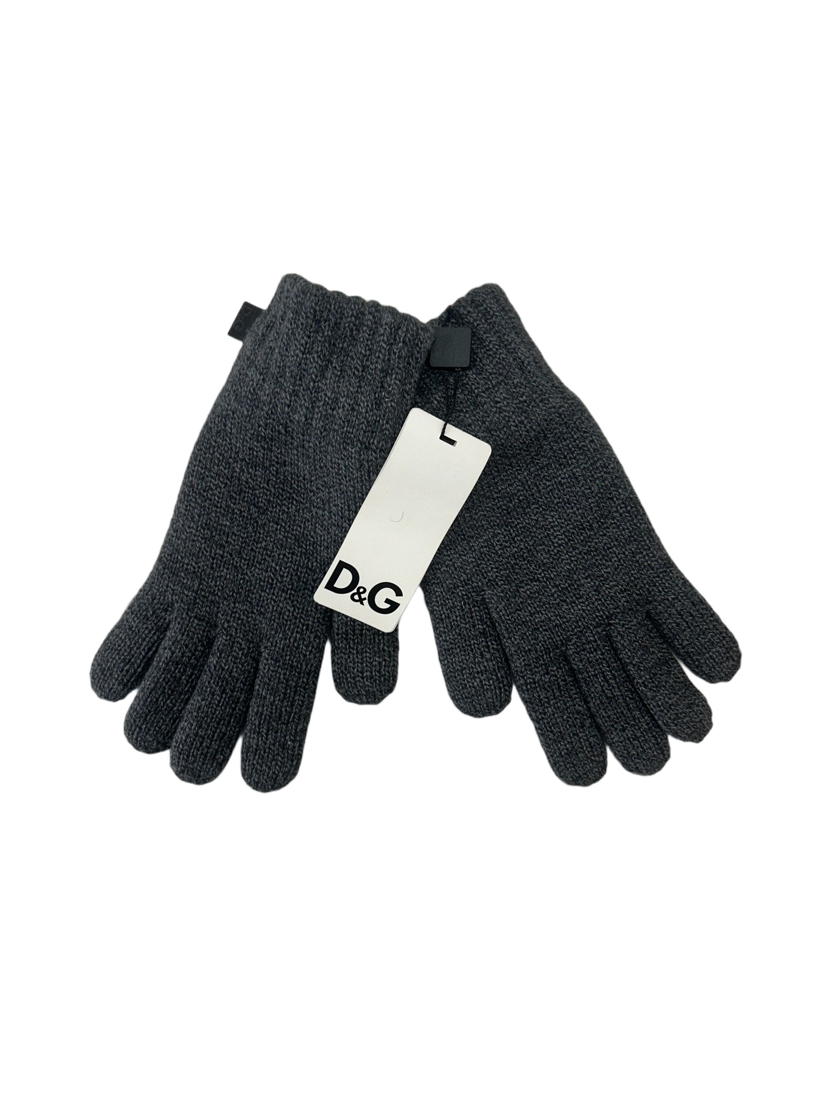 Dolce & Gabbana D&G ( Dolce & Gabbana) Grey Wool Gloves Size 32 - 1 Thumbnail