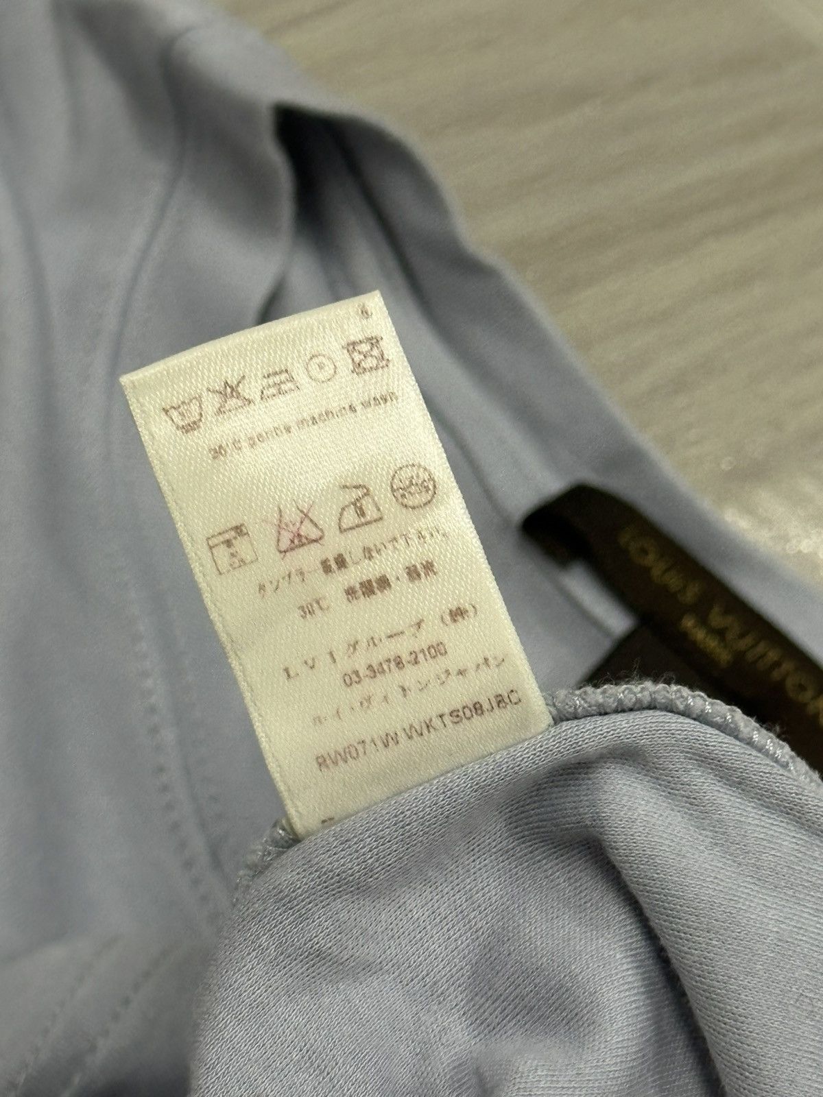 Louis Vuitton Louis Vuitton Cut & Sewn Collar Eyelet Tee (Light Blue) Size S / US 4 / IT 40 - 11 Thumbnail