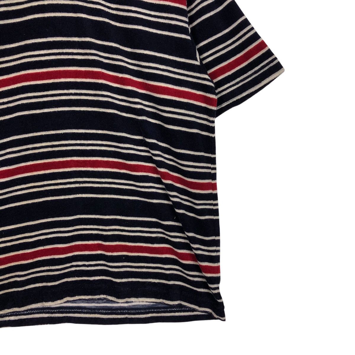 Japanese Brand 📌Vintage Striped Design T-Shirt Round Neck Piko Size US M / EU 48-50 / 2 - 6 Thumbnail