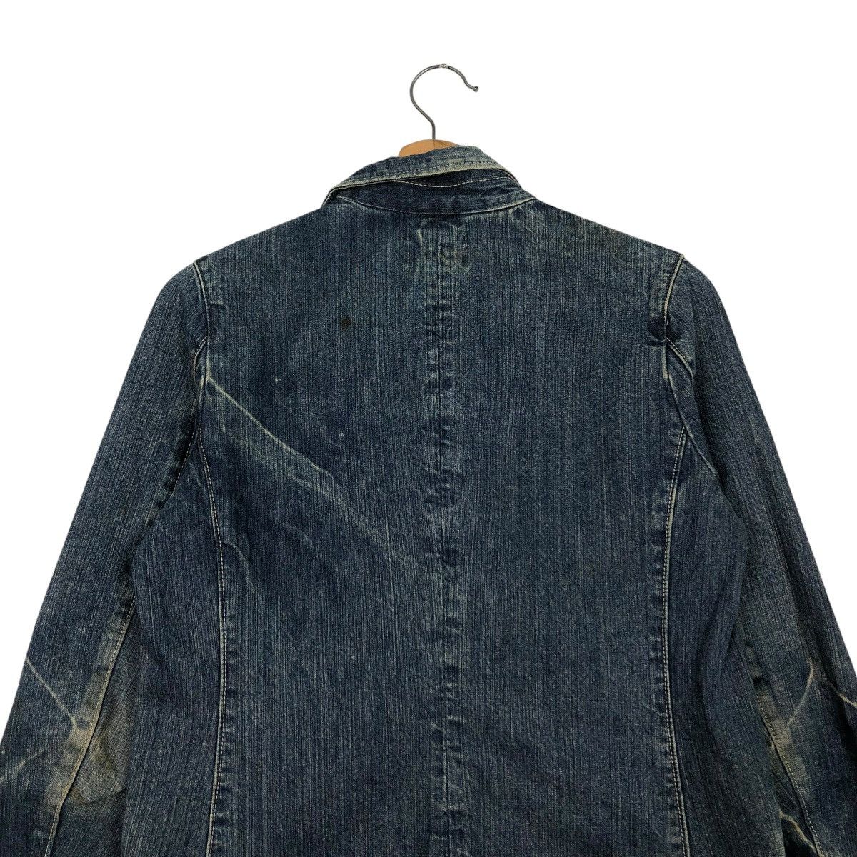 Japanese Brand 🔥VINTAGE CHORE DENIM JACKET BIKER DOMINGO ISSEY MIYAKE Size US S / EU 44-46 / 1 - 11 Thumbnail