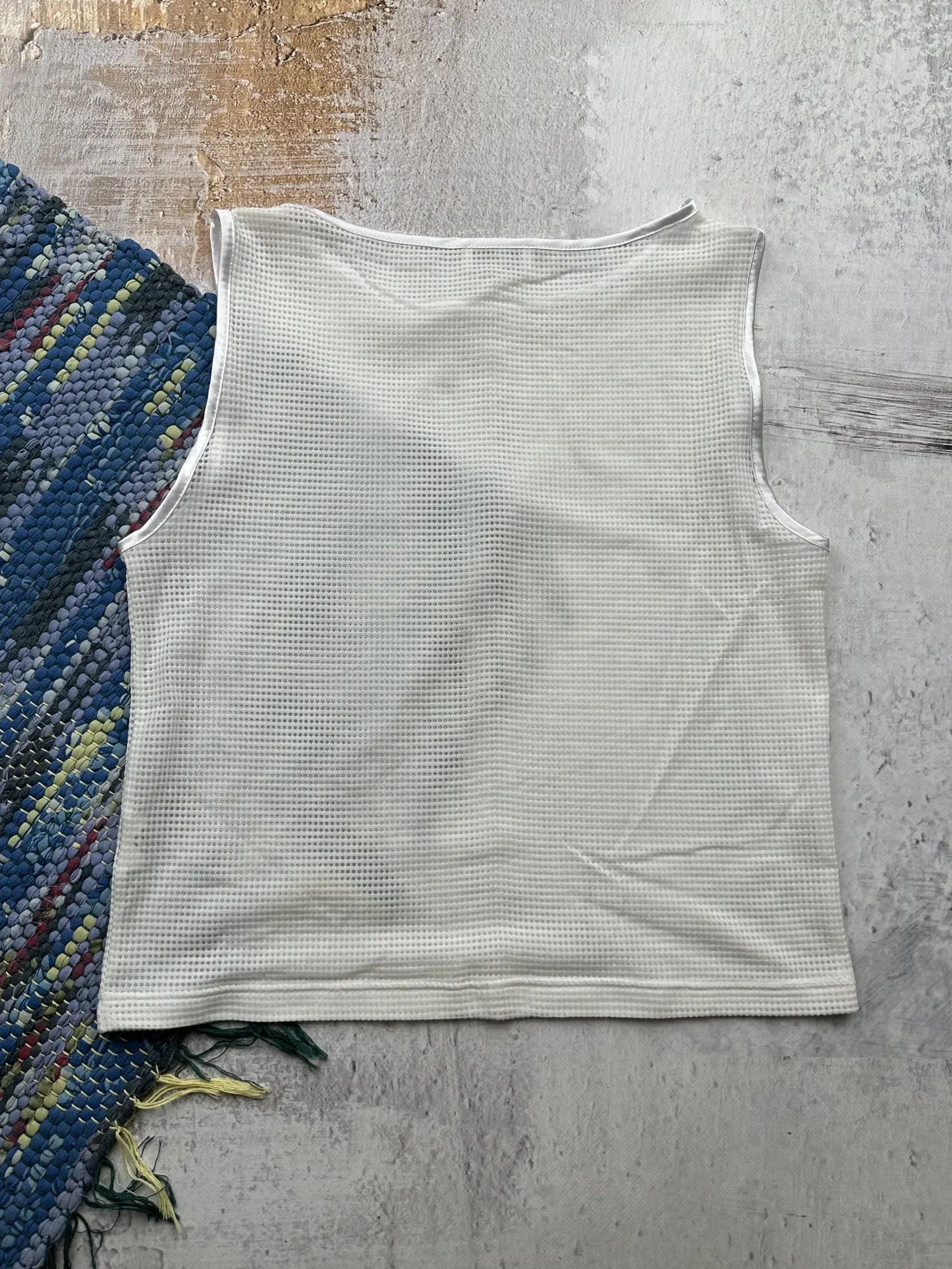 Vintage Vintage Mesh Tank Top A475(522) Size M / US 6-8 / IT 42-44 - 4 Thumbnail