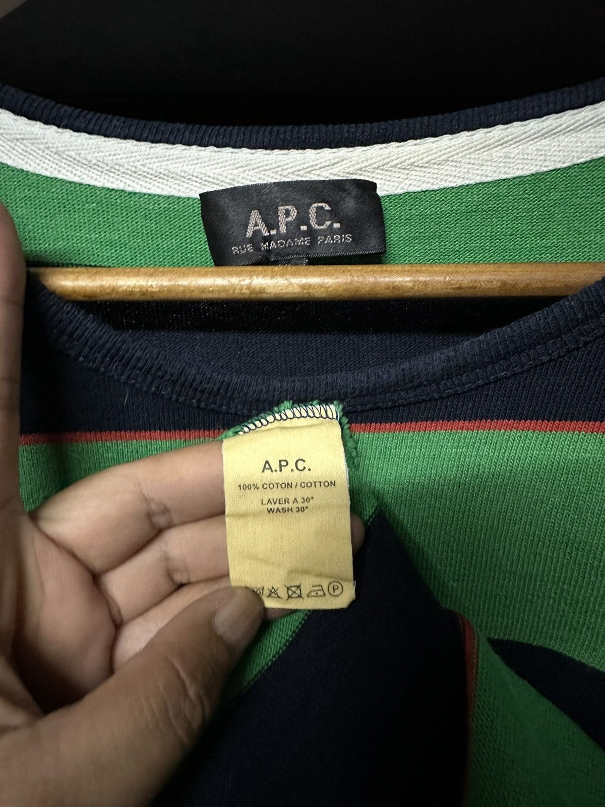 A.P.C. × Vintage Vintage APC Stripe Sweatshirt Size US M / EU 48-50 / 2 - 5 Thumbnail