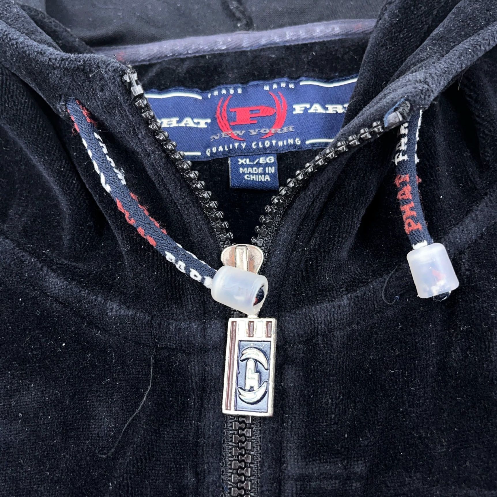 Phat Farm VINTAGE Phat Farm Jacket Mens XL Black Velour Full Zip Track Baggy Hip Hop Size US XL / EU 56 / 4 - 6 Thumbnail