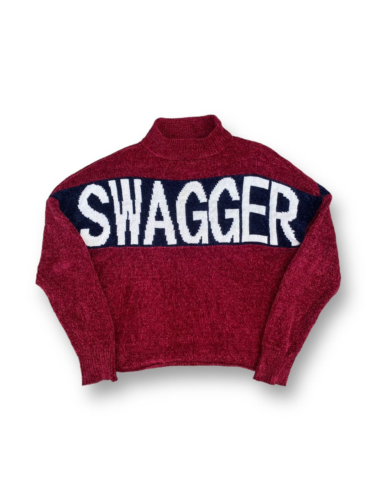 Designer Swagger Big Spell Out Knitwear Sweatshirt. #C10 Size L / US 10 / IT 46 - 1 Thumbnail