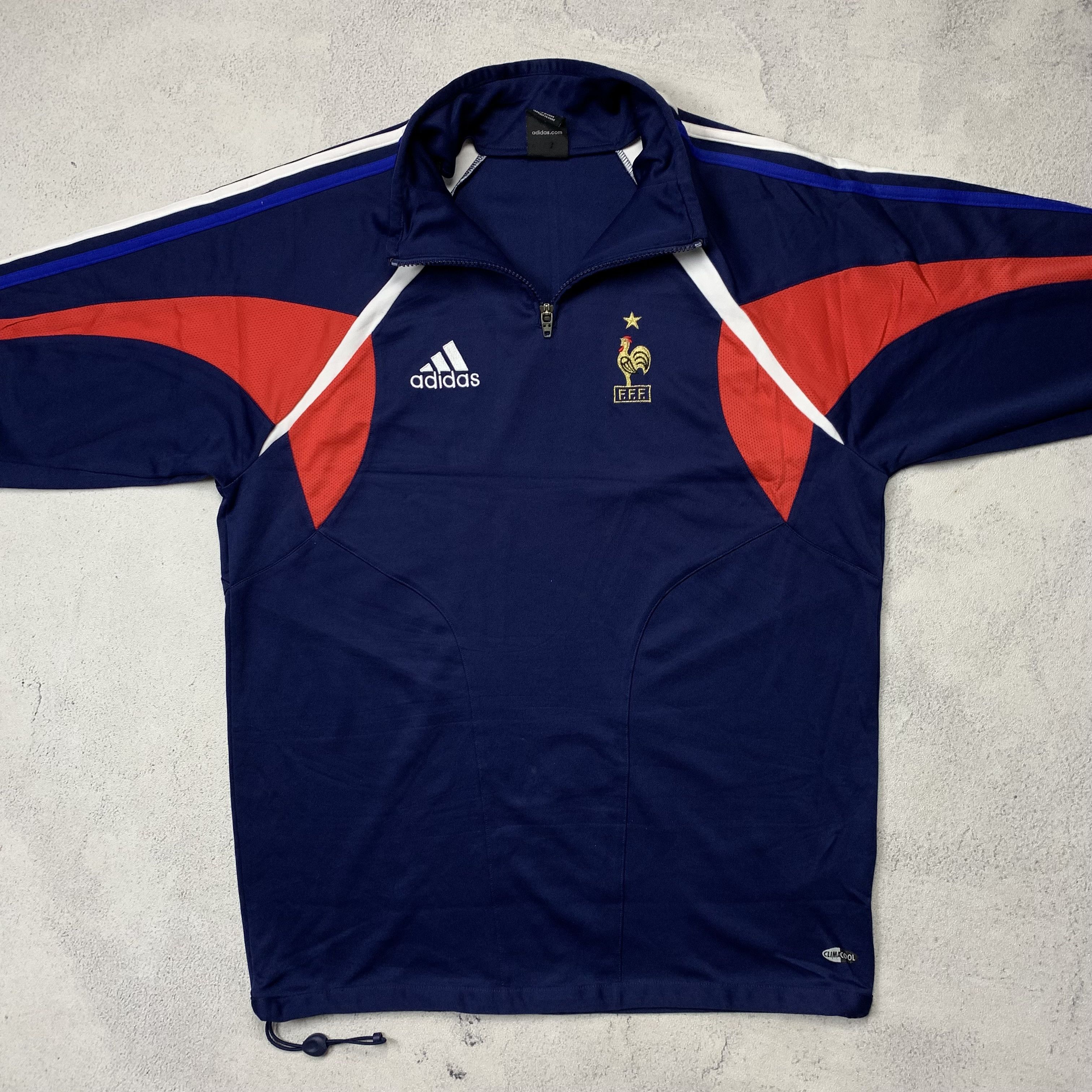 Adidas Vintage Adidas France Training Sweatshirt Size US L / EU 52-54 / 3 - 3 Thumbnail