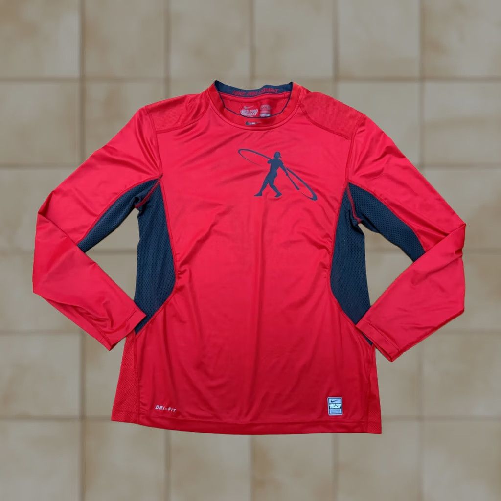 Nike Nike Pro Combat Dri-Fit Fitted Shirt Mens M Red Black Griffey Jr Swingman Size US M / EU 48-50 / 2 - 1 Thumbnail