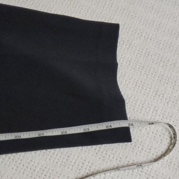 Calvin Klein Calvin Klein Black Trimmed Satin High Rise Elastic Pocketed Size 39" - 12 Thumbnail