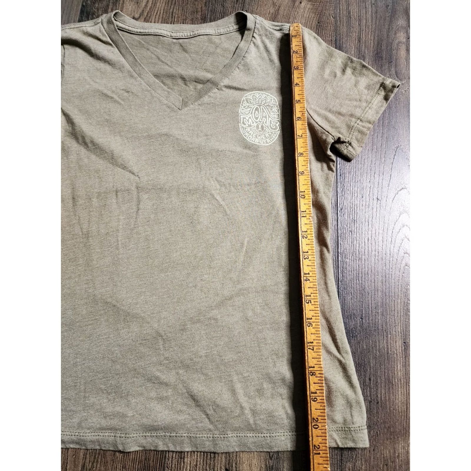 Vintage Womens S Moab Utah Brewery Art V Neck T Shirt Double Sided Shirt Womens S Green Cotton Blend Beer V-Neck Short Sleeve - Size S / US 4 / IT 40 - 2 Thumbnail