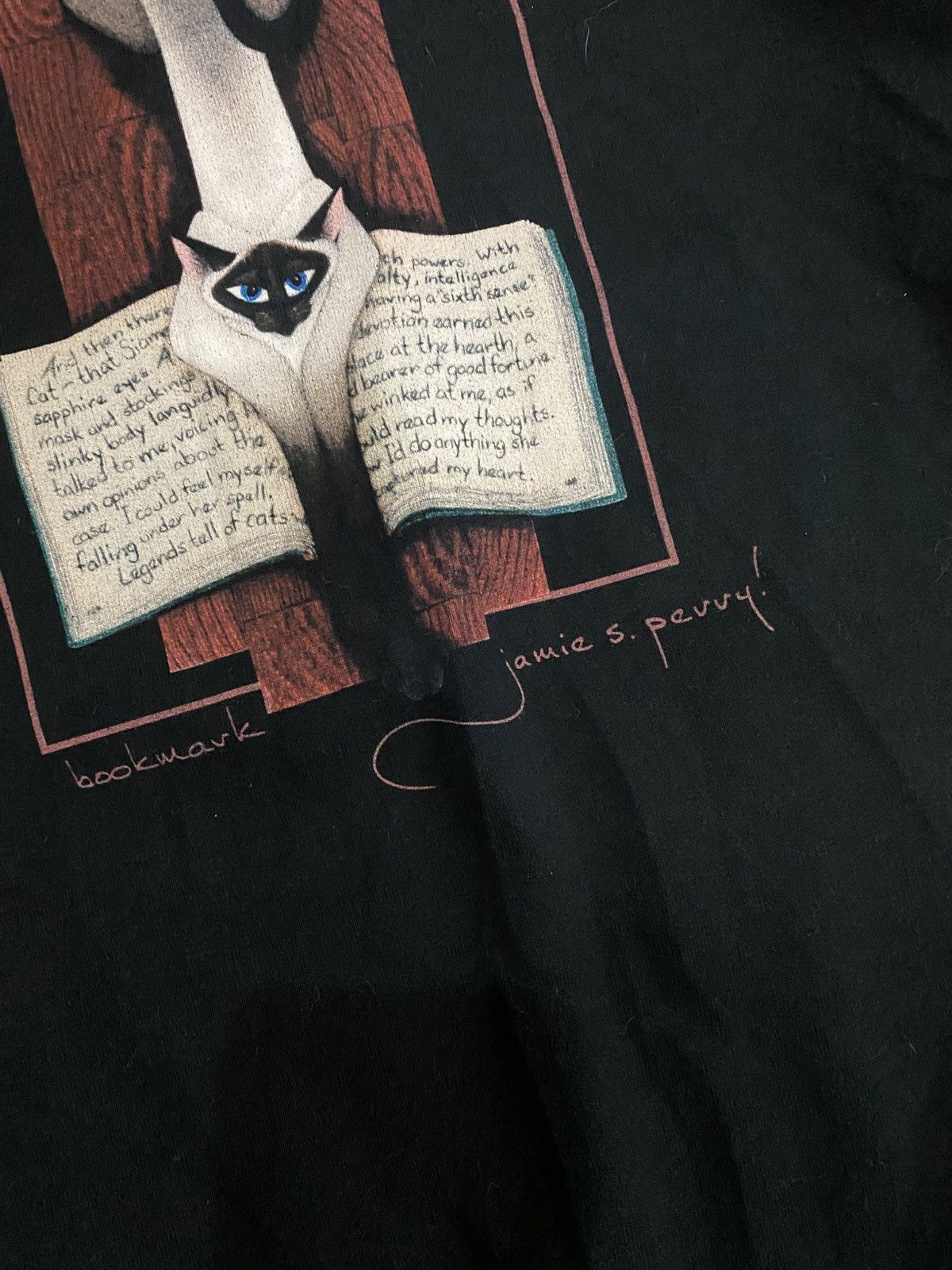 Gildan Vintage Jamies Perry Cat Artist Sweatshirt Size US M / EU 48-50 / 2 - 3 Thumbnail