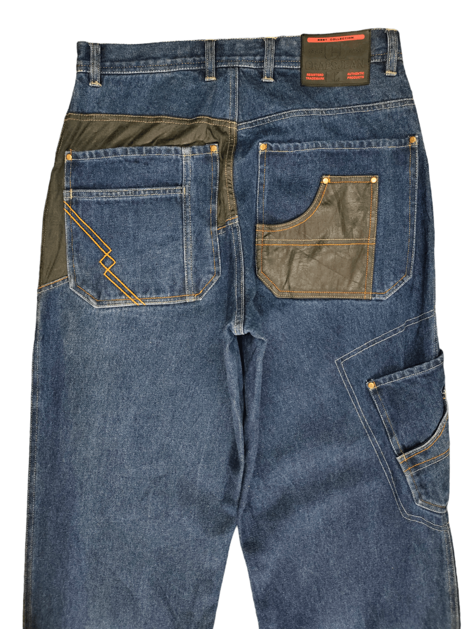 Japanese Brand Baggy Jeans Craps Jean Carpenter Wide Leg Denim Y2k Jnco Size US 31 - 2 Thumbnail