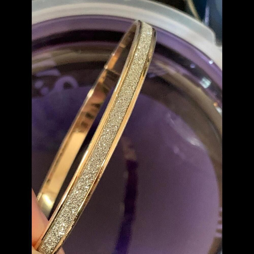 Designer Elegant Gold and Silver Bangle Bracelet Size ONE SIZE - 1 Thumbnail