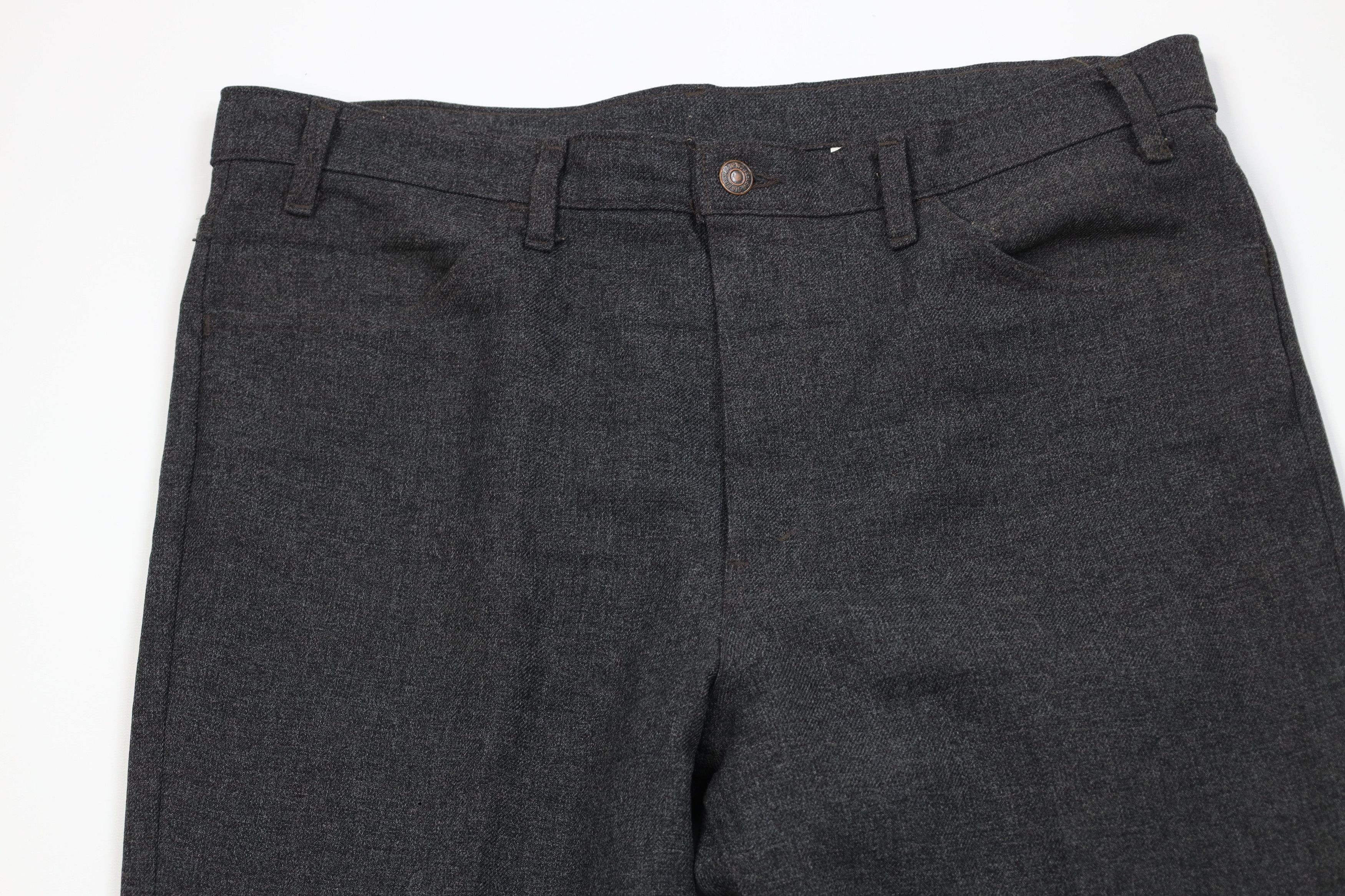 Levi's Vintage 90s Levis Knit Flared Wide Leg Chino Pants Gray USA Size US 38 / EU 54 - 2 Thumbnail