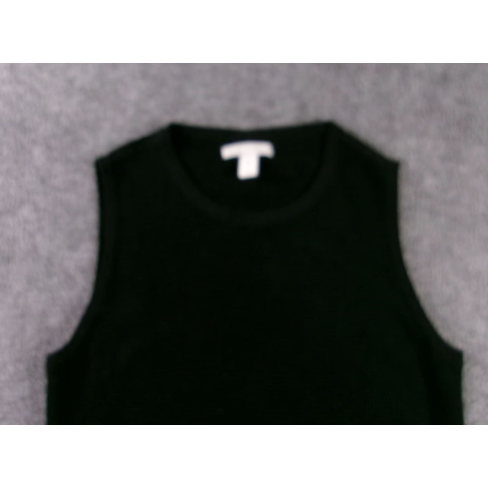 Vintage Dana Buchman Tank Top Women Small Black Ribbed Knit Shell Layer Capsule Base Size S / US 4 / IT 40 - 2 Thumbnail