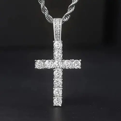 Jewelry 60Cm Twisted Chain Cross Necklace Size ONE SIZE - 5 Thumbnail