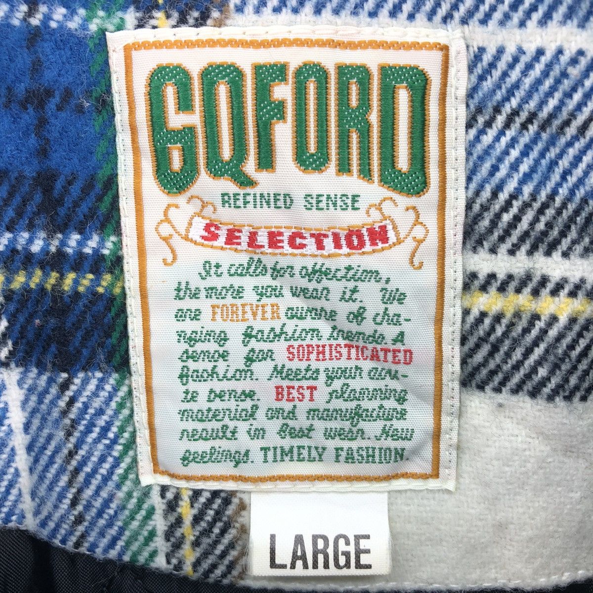 Japanese Brand Vintage 90's Flannel Jacket Tartan Check by GQFORD Size US XL / EU 56 / 4 - 15 Thumbnail