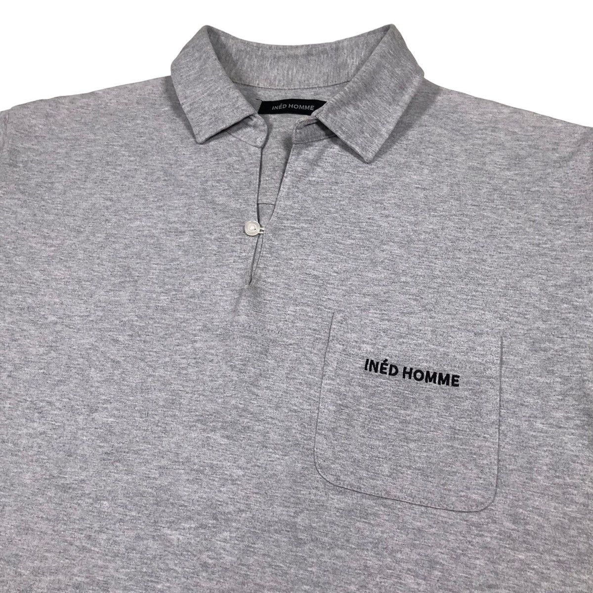 Yohji Yamamoto Ined Homme Yohji Yamamoto Open Collar Pocket Logo Polo Size US XL / EU 56 / 4 - 3 Thumbnail
