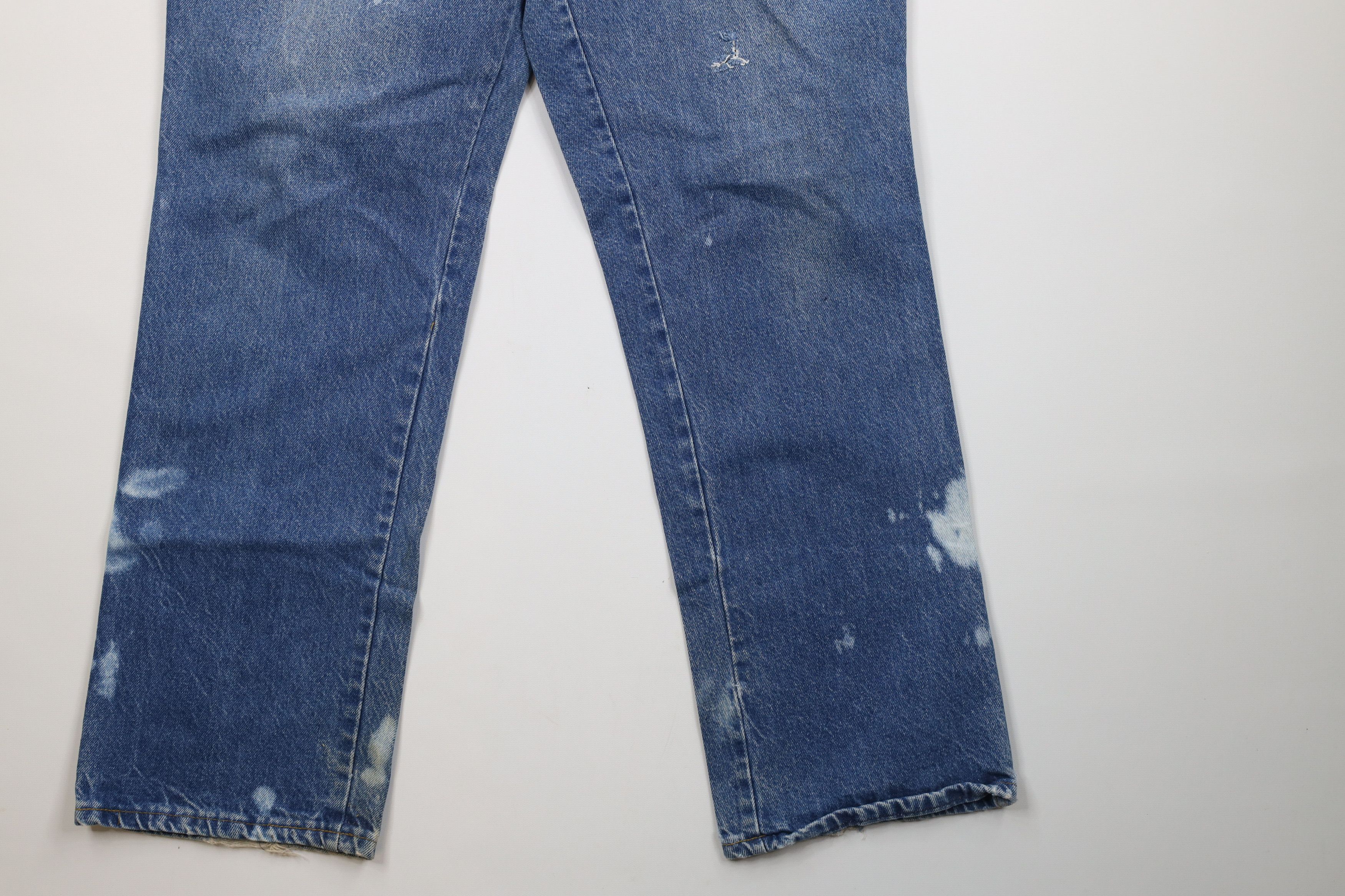 Vintage Vintage 90s Streetwear Flared Wide Leg Denim Jeans Blue USA Size US 38 / EU 54 - 4 Thumbnail