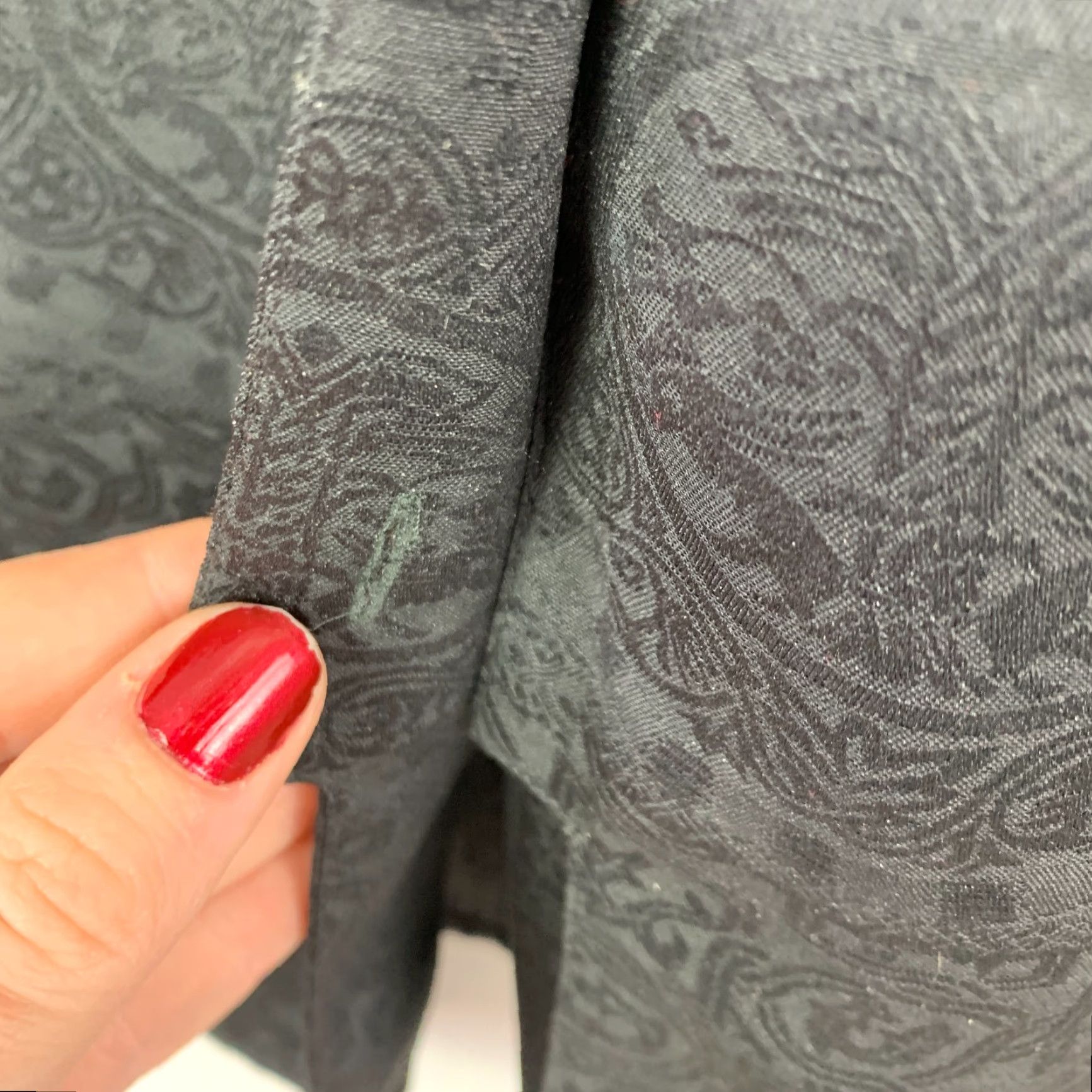 Vintage VINTAGE Christie & Jill Blouse Oversized Black Jacquard Button Shirt L Long Sleeve Women"} Size L / US 10 / IT 46 - 4 Thumbnail