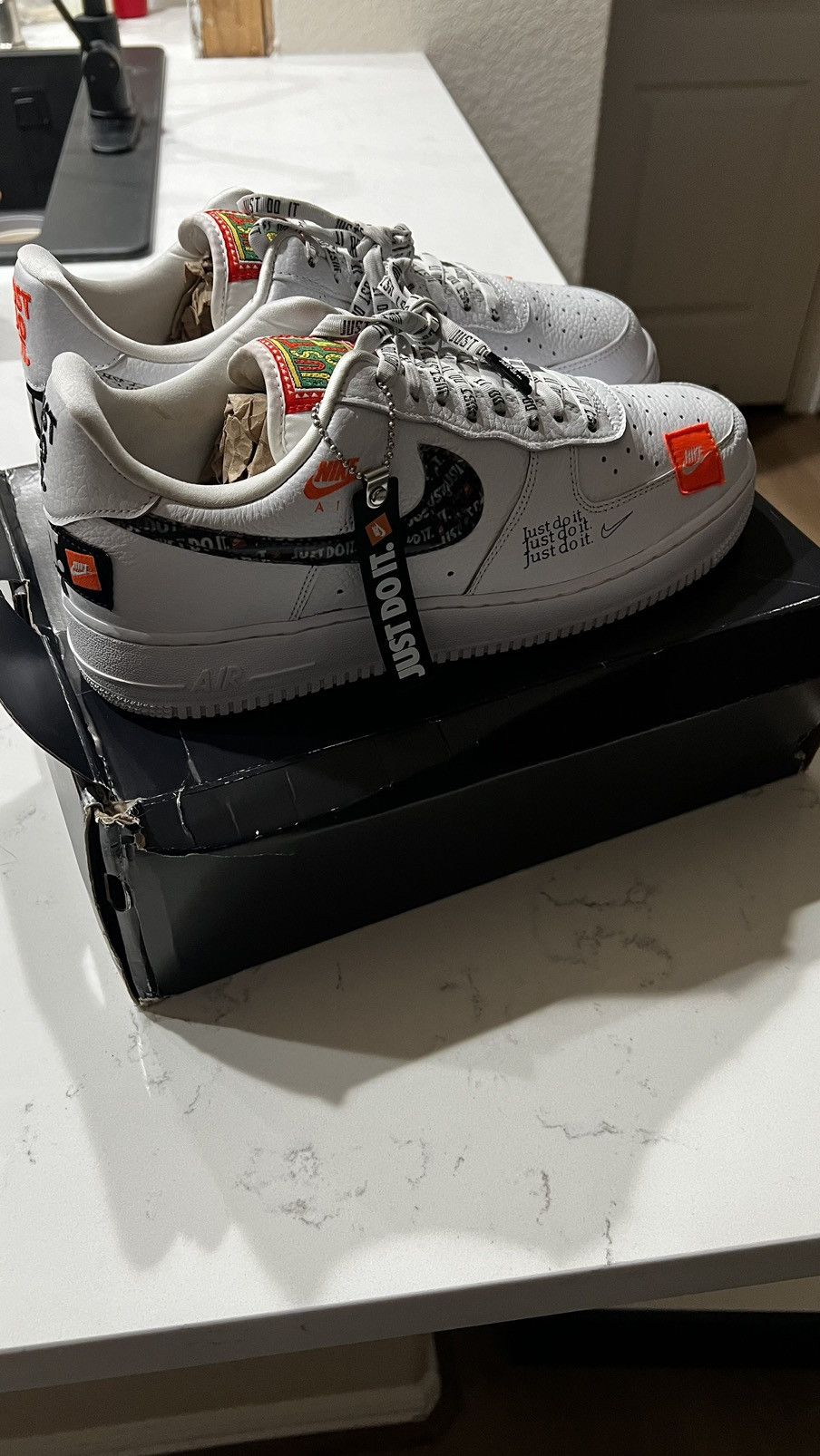 Nike Nike Air Force 1 ‘07 PRM JUST DO IT Size US 11 / EU 44 - 2 Thumbnail