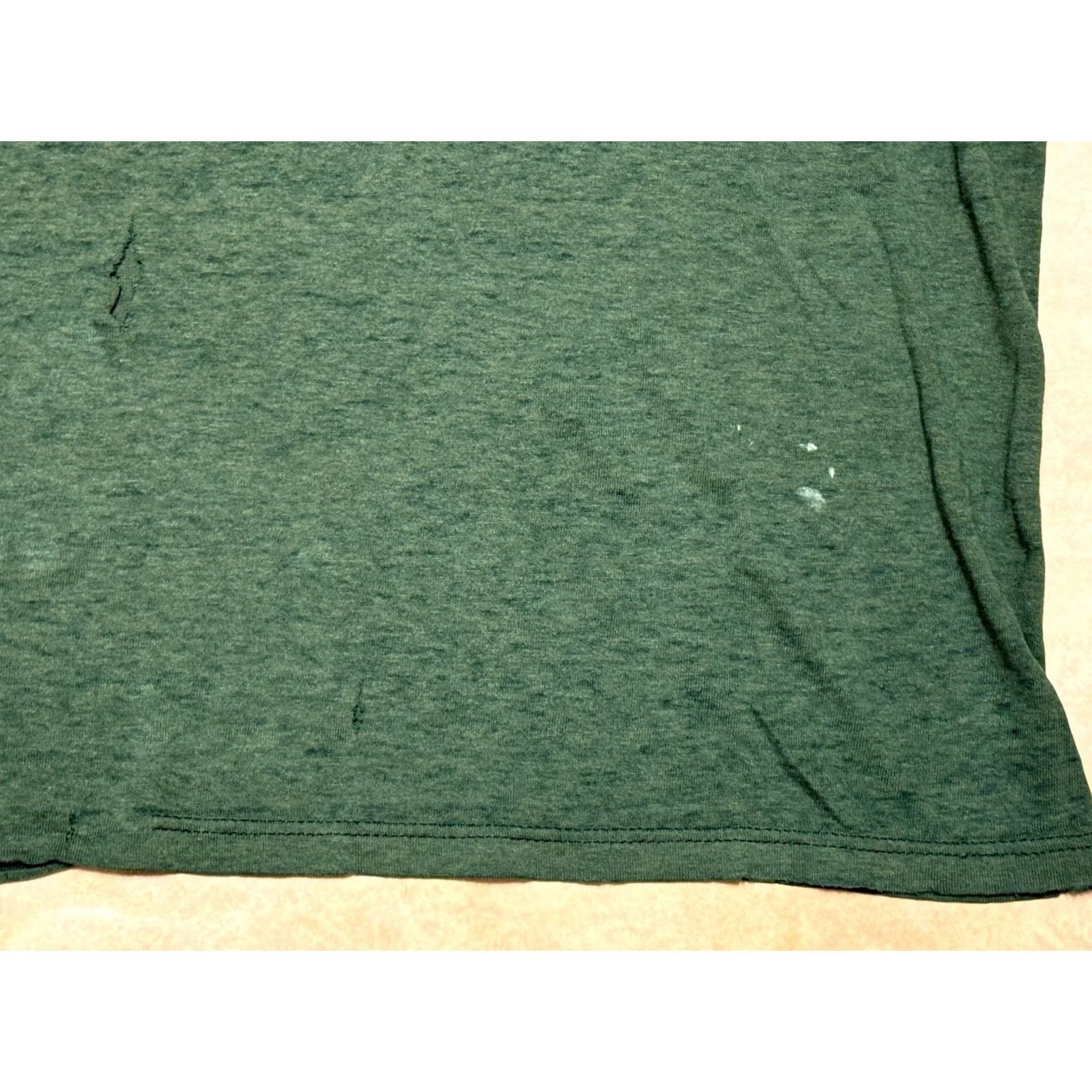 Russell Athletic VINTAGE Don Bosco Prep Ironmen Football Shirt XL Russell Athletic 50/50 Paper Thin Green Crew Neck Short Sleeve Mens 80s Sports School Distressed Size US XL / EU 56 / 4 - 4 Thumbnail