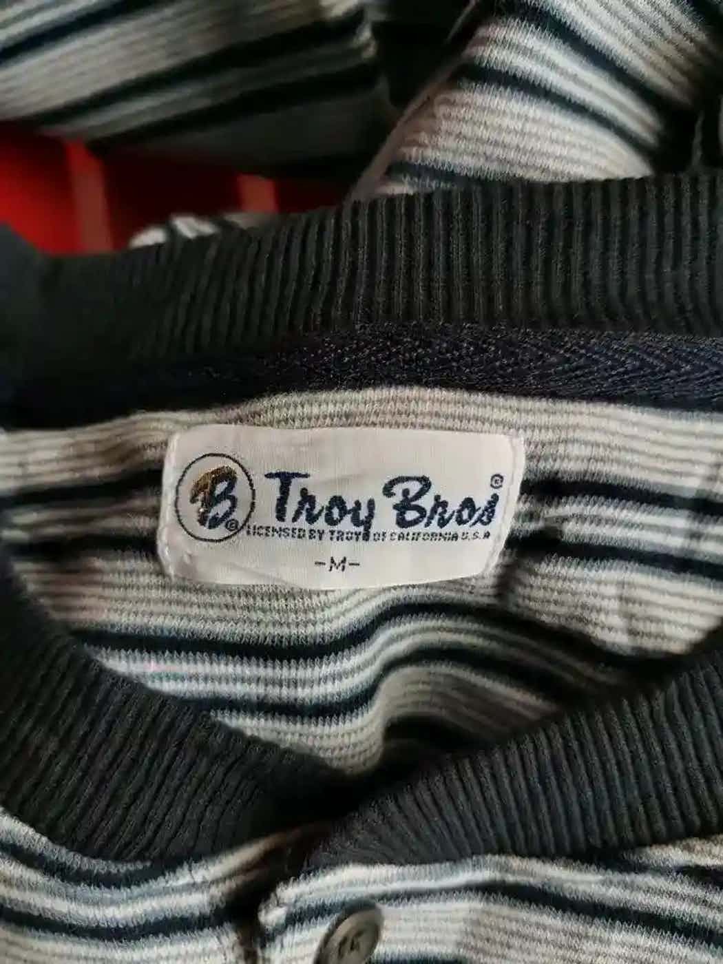 Japanese Brand Vintage Troy Bross Stripe Sweatshirt Size US M / EU 48-50 / 2 - 7 Thumbnail