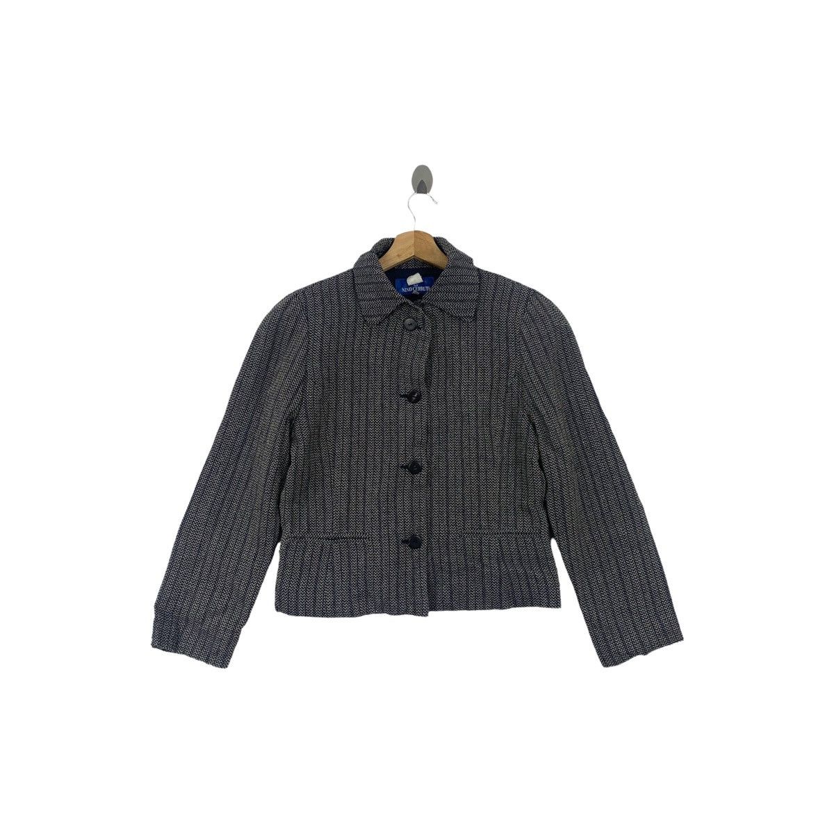 Italian Designers NINO CERRUTI Italian Fashion Designer Stripes Crop 