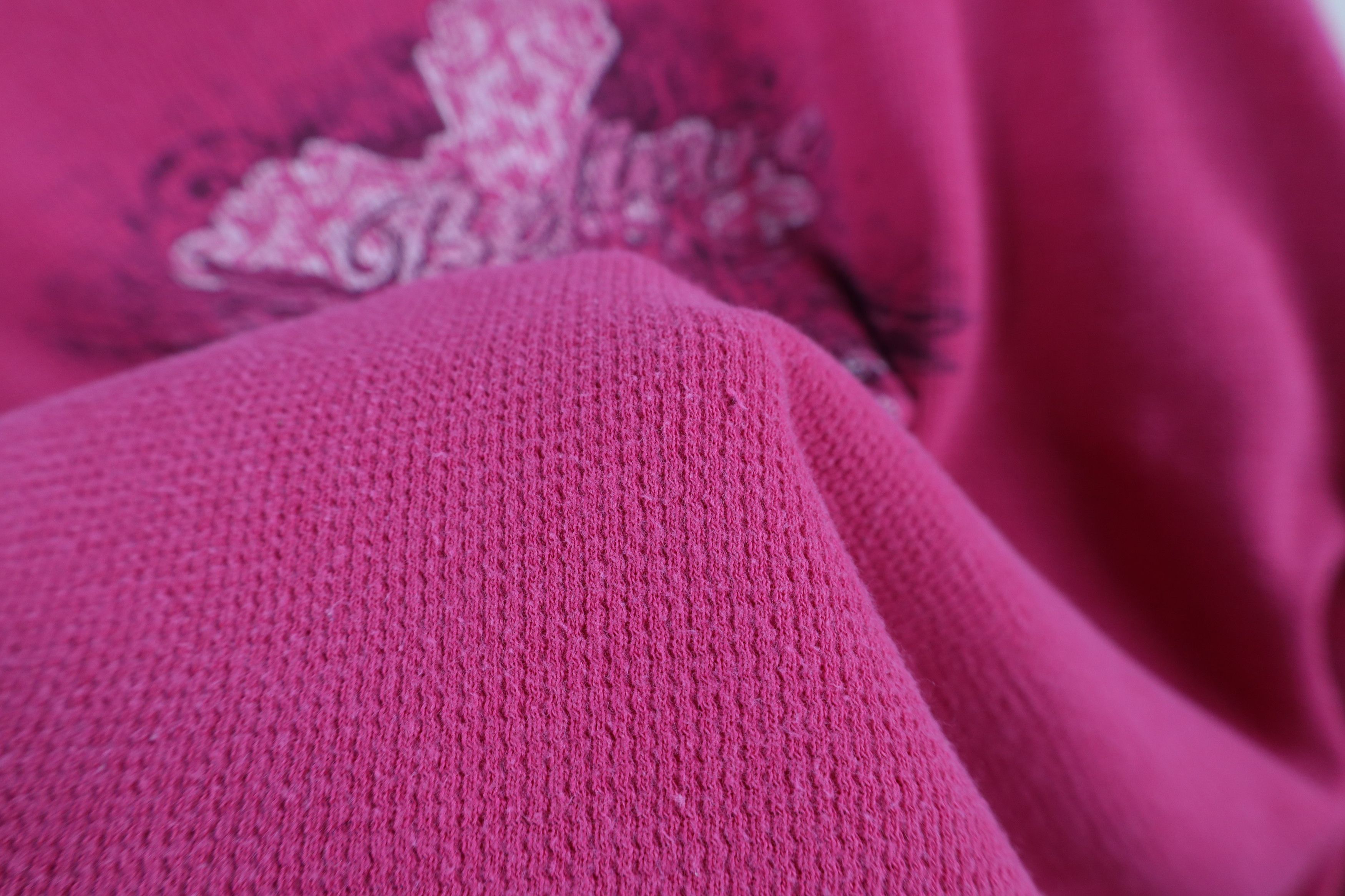 Vintage Vintage Y2K Thermal Waffle Knit Long Sleeve T-Shirt Pink Size XL / US 12-14 / IT 48-50 - 7 Thumbnail