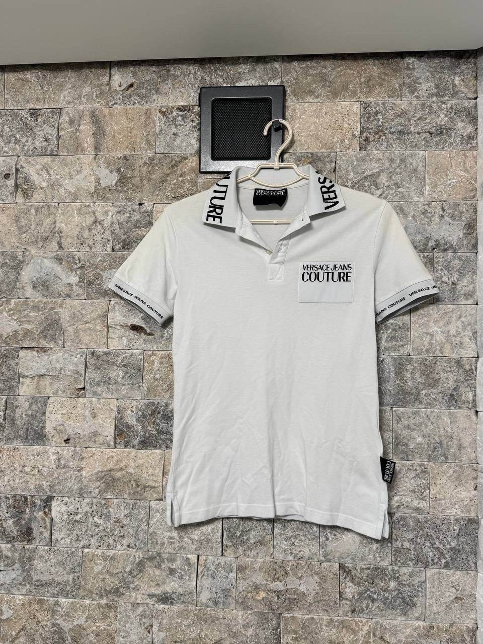 Versace Versace Jeans Couture White Polo Shirt Size US XS / EU 42 / 0 - 1 Thumbnail