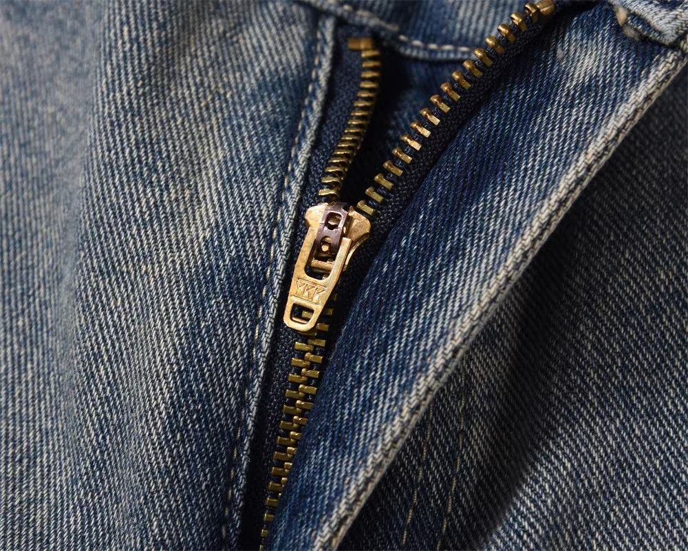 Japanese Brand × Jean High street trend stitching washed wide-leg jeans Size US 32 / EU 48 - 4 Thumbnail